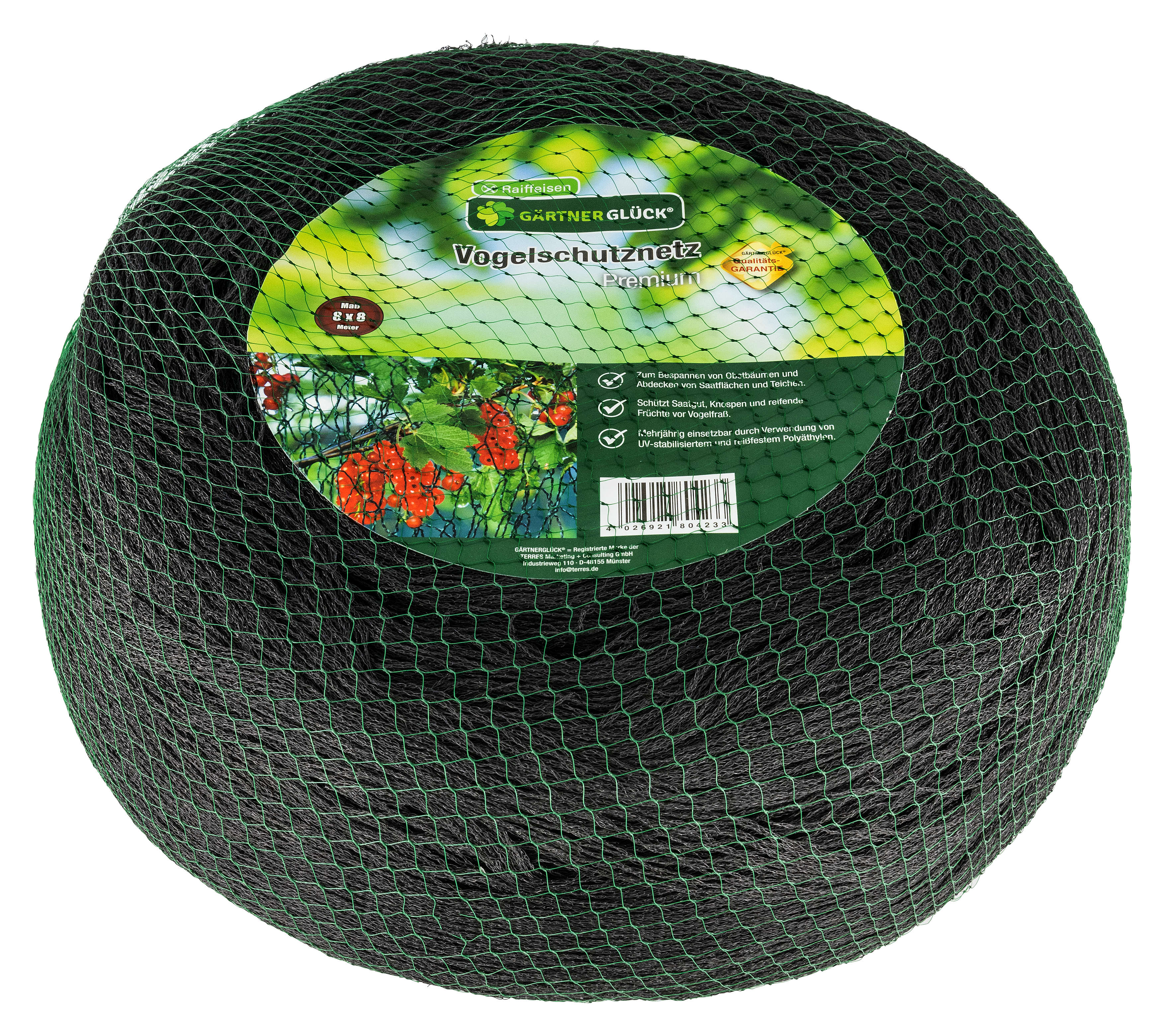 GÄRTNERGLÜCK Vogelschutznetz Premium