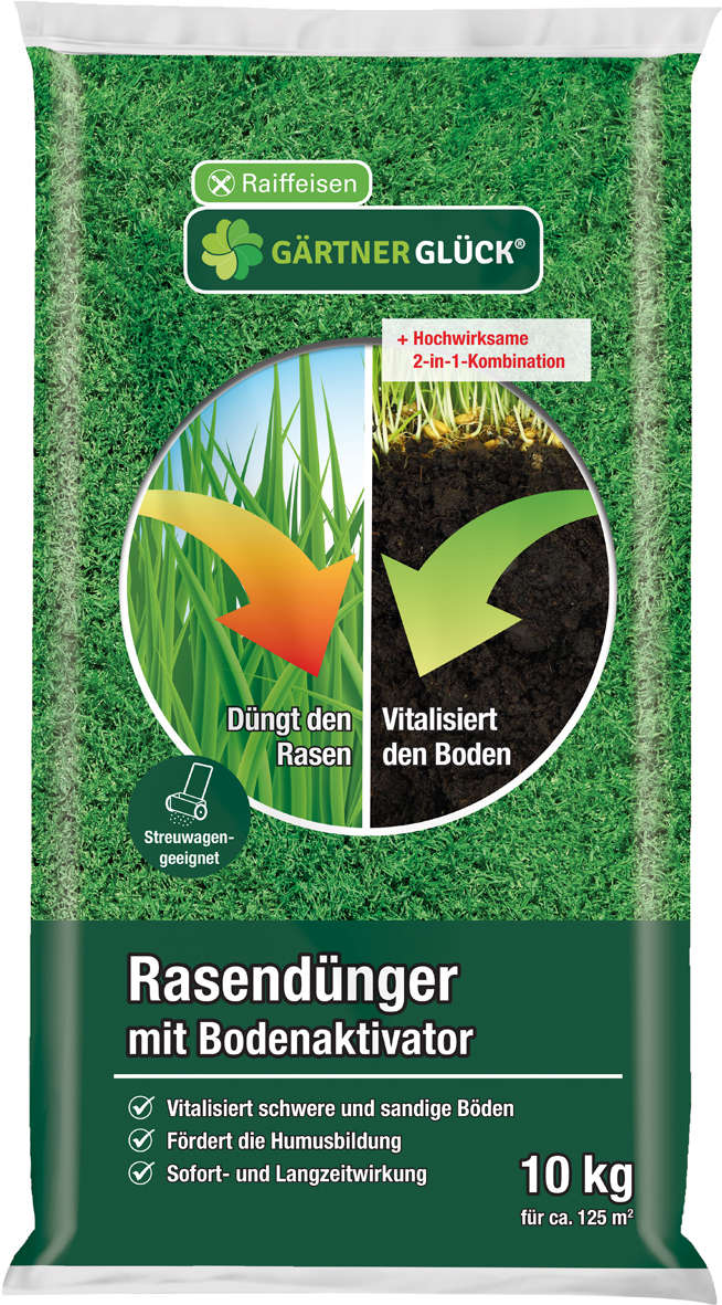 GÄRTNERGLÜCK Rasendünger mit Bodenaktivator