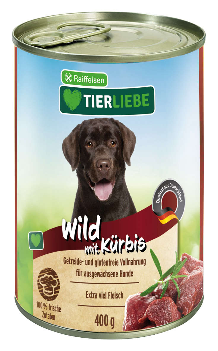TIERLIEBE Hunde-Nassfutter Wild mit Kürbis