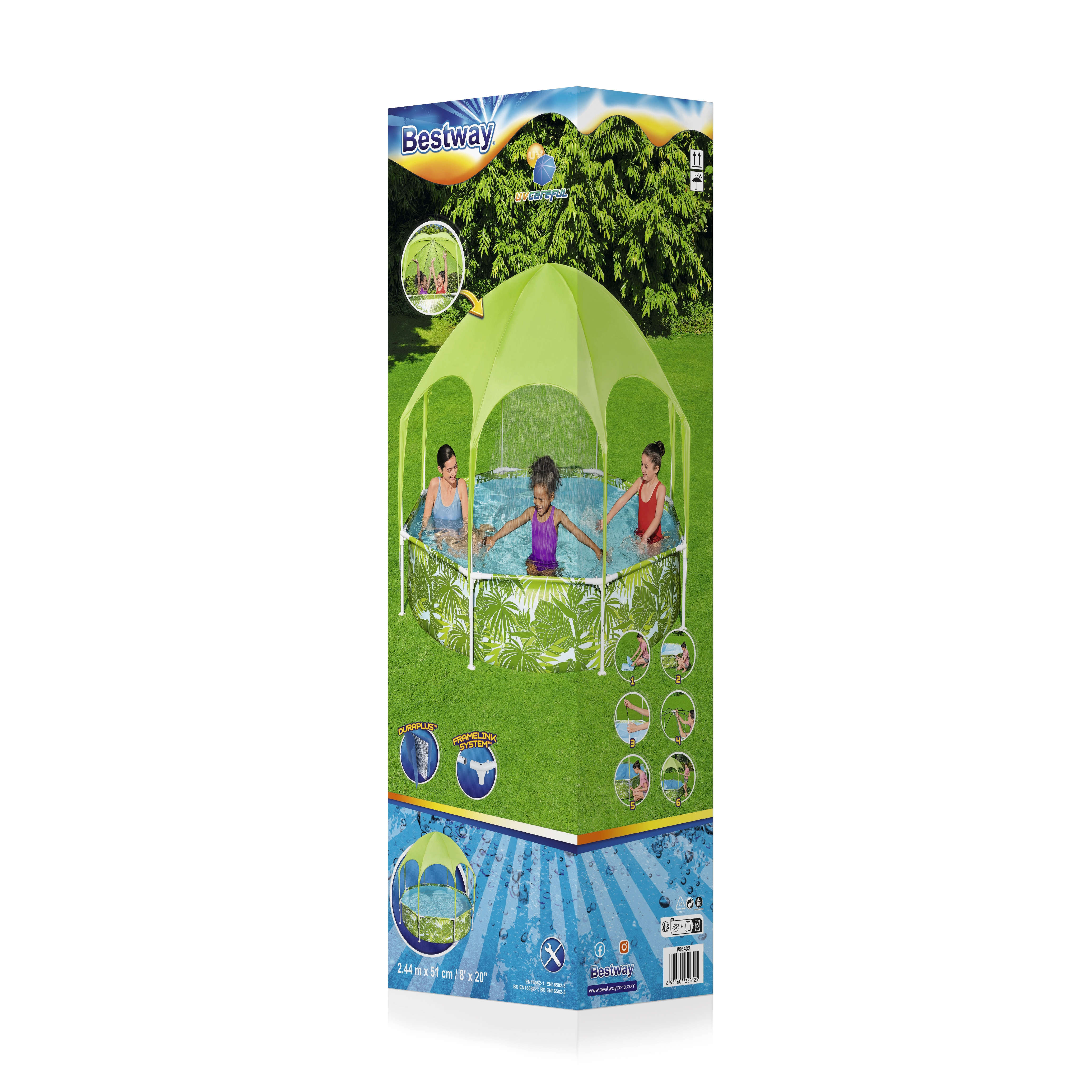 Bestway Steel Pro™ Frame Pool Splash-in-Shade