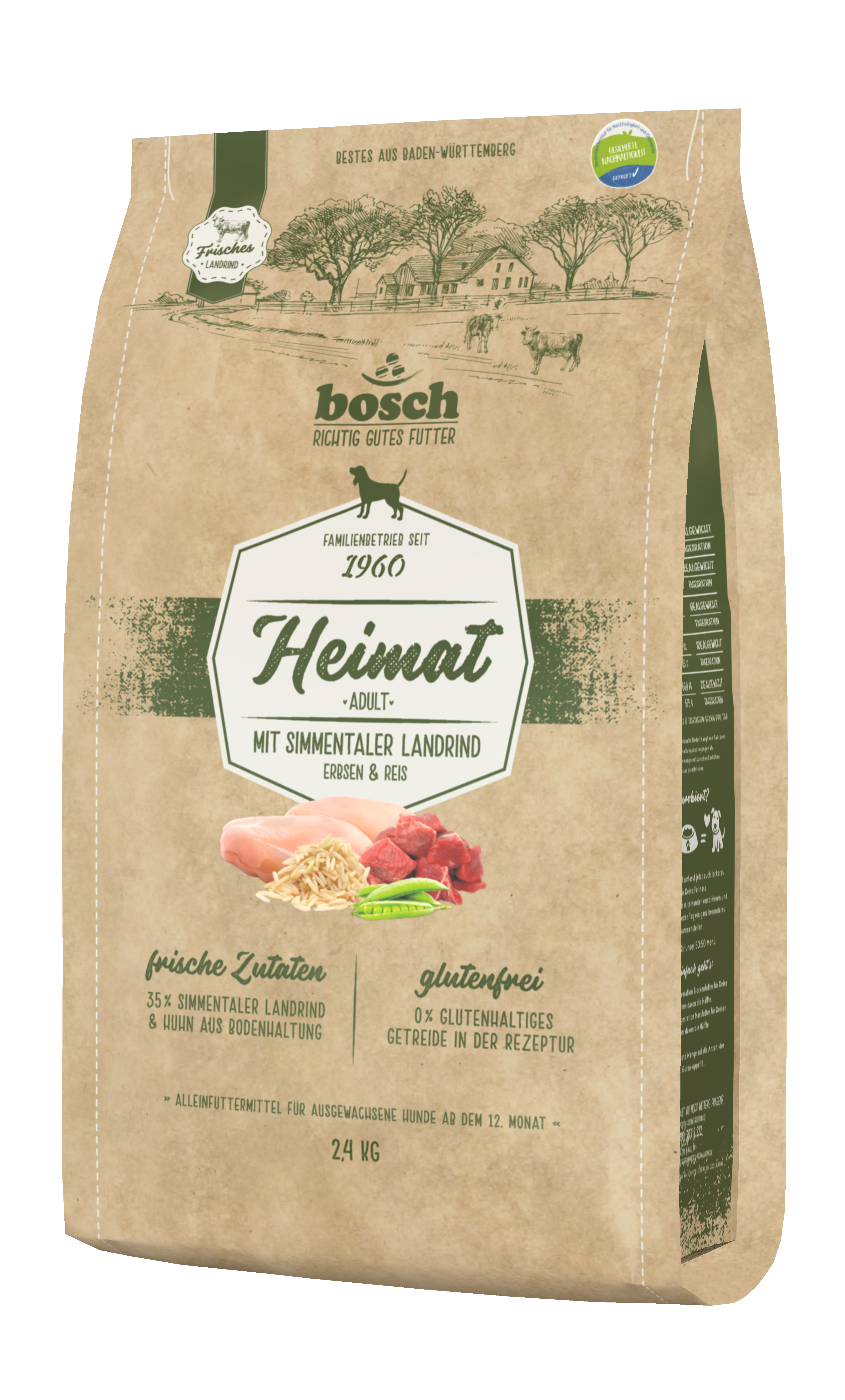 bosch Hunde-Trockenfutter Heimat Adult Simmentaler Landrind