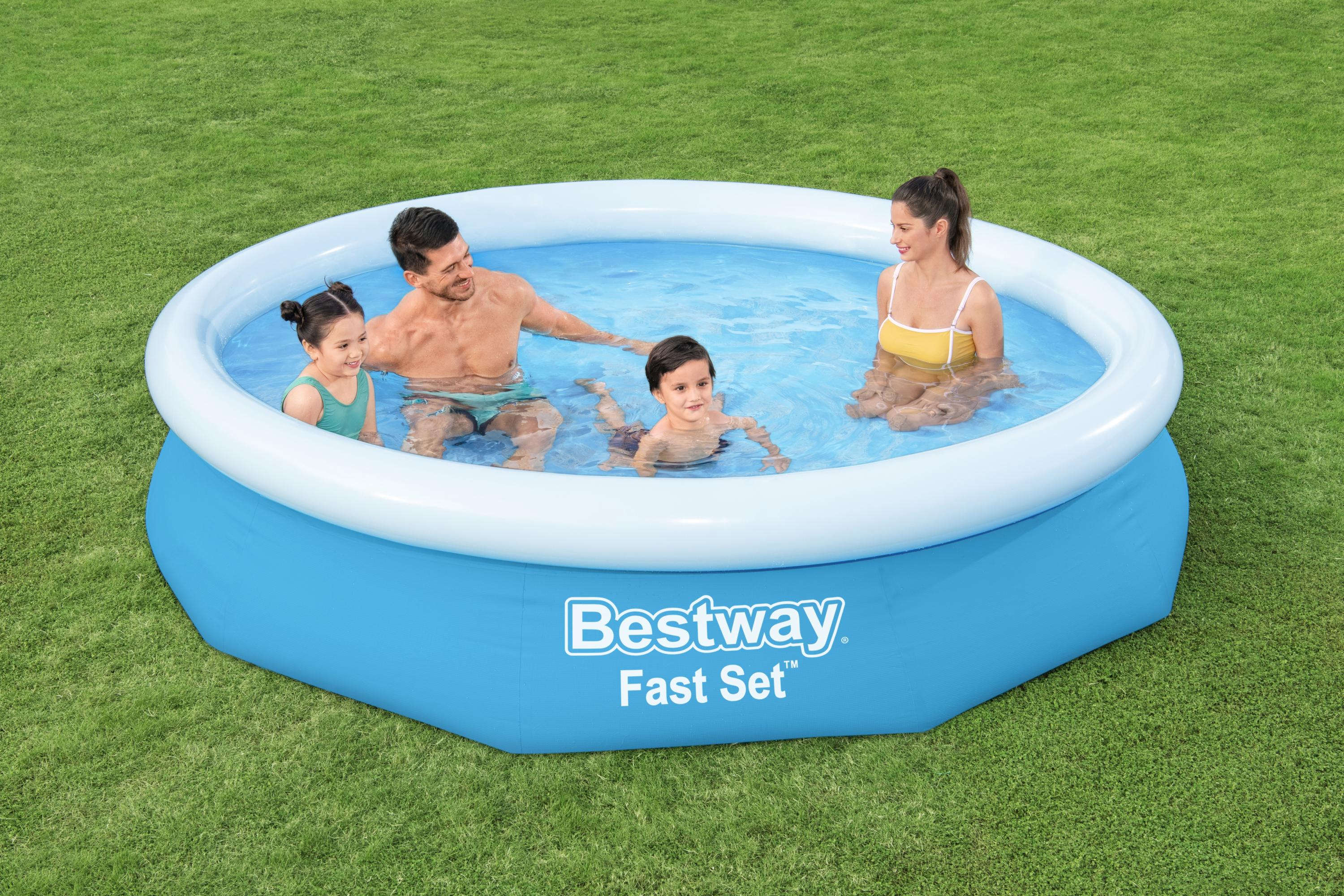 Bestway Fast Set™ Aufstellpool Set mit Filterpumpe rund 305 x 66 cm