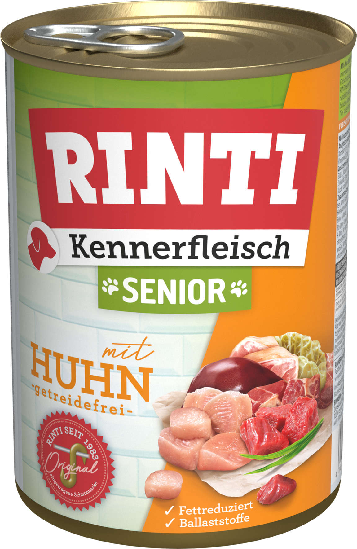 RINTI Hunde-Nassfutter Kennerfleisch Senior + Huhn