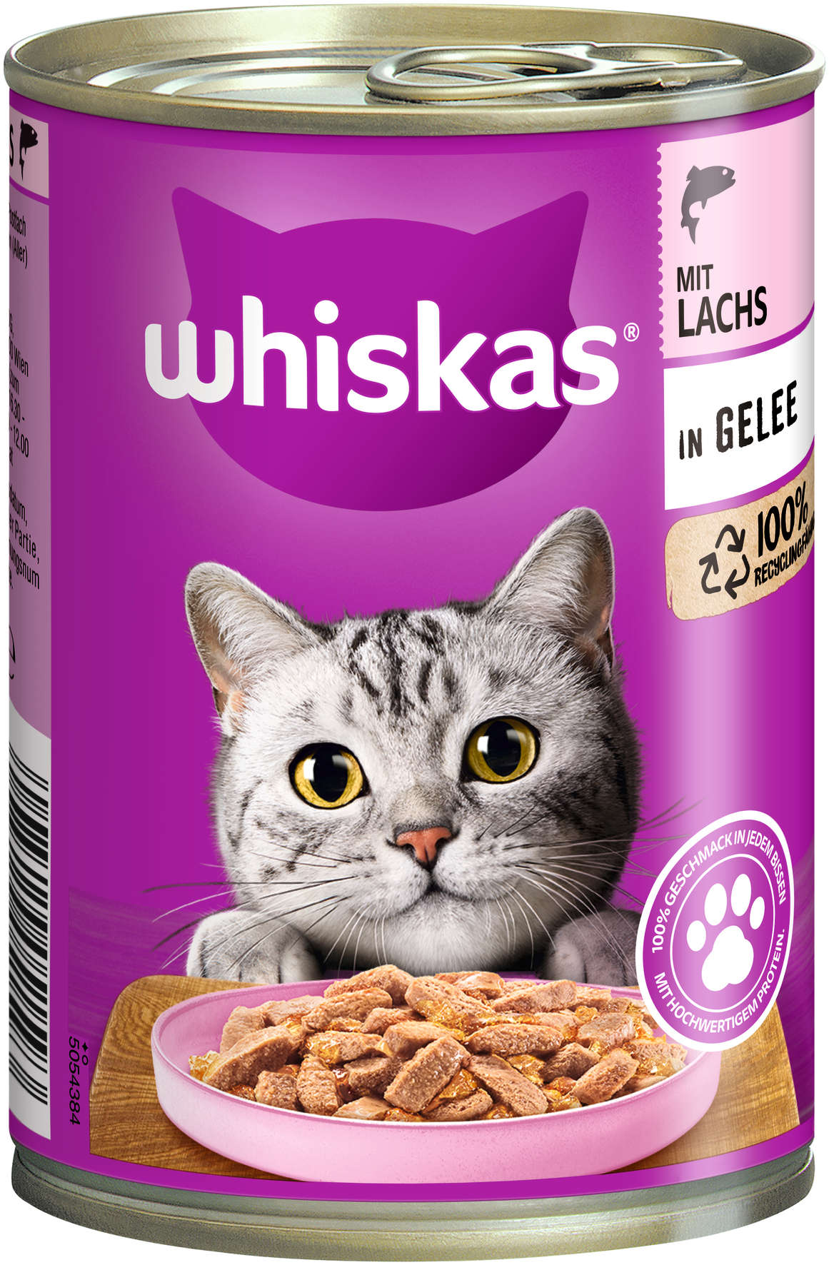 whiskas Katzen-Nassfutter 1+ mit Lachs in Gelee