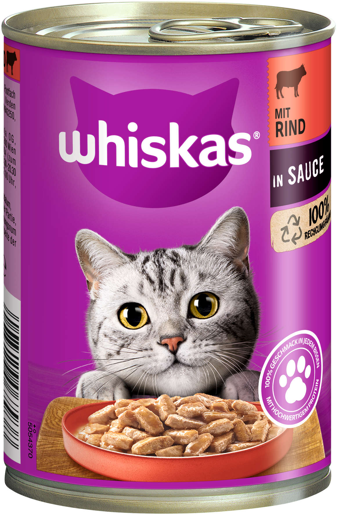 whiskas Katzen-Nassfutter 1+ Rind+Leber in Sauce