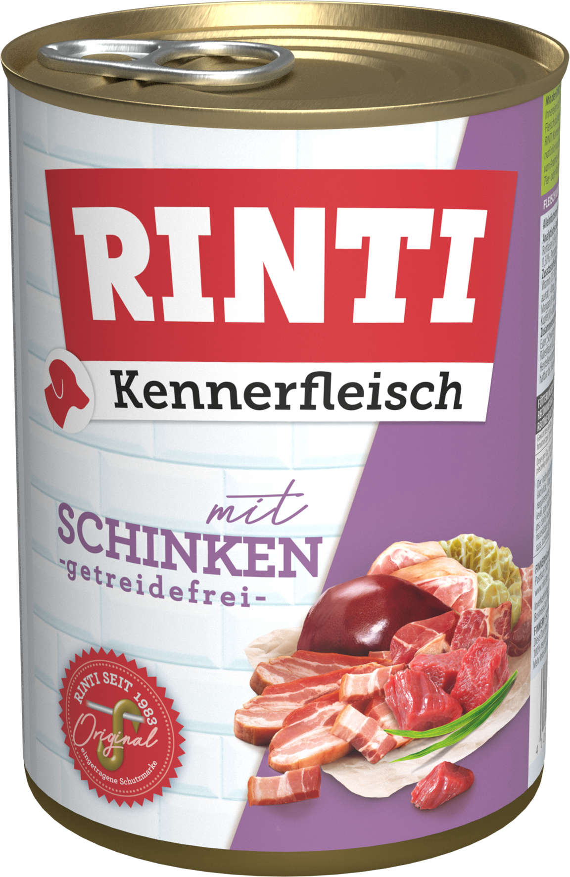 RINTI Hunde-Nassfutter Kennerfleisch mit Schinken