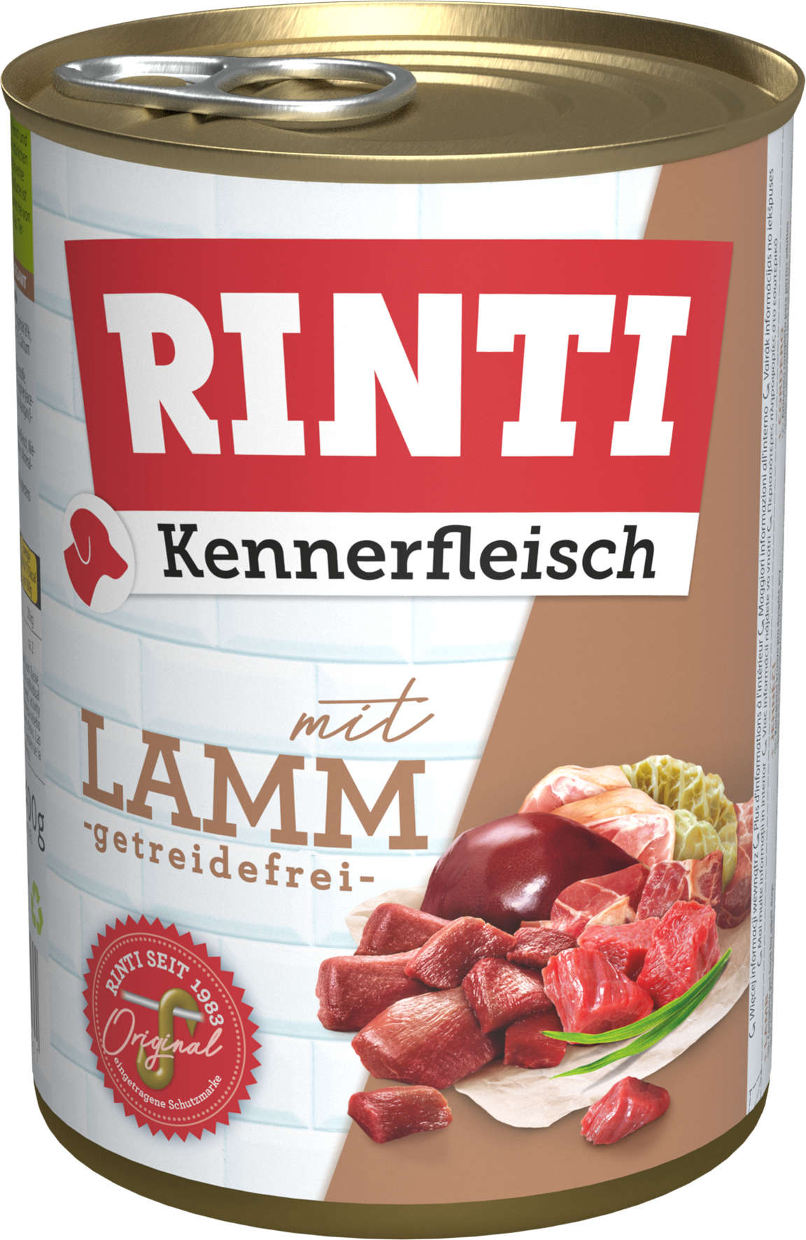 RINTI Hunde-Nassfutter Kennerfleisch mit Lamm