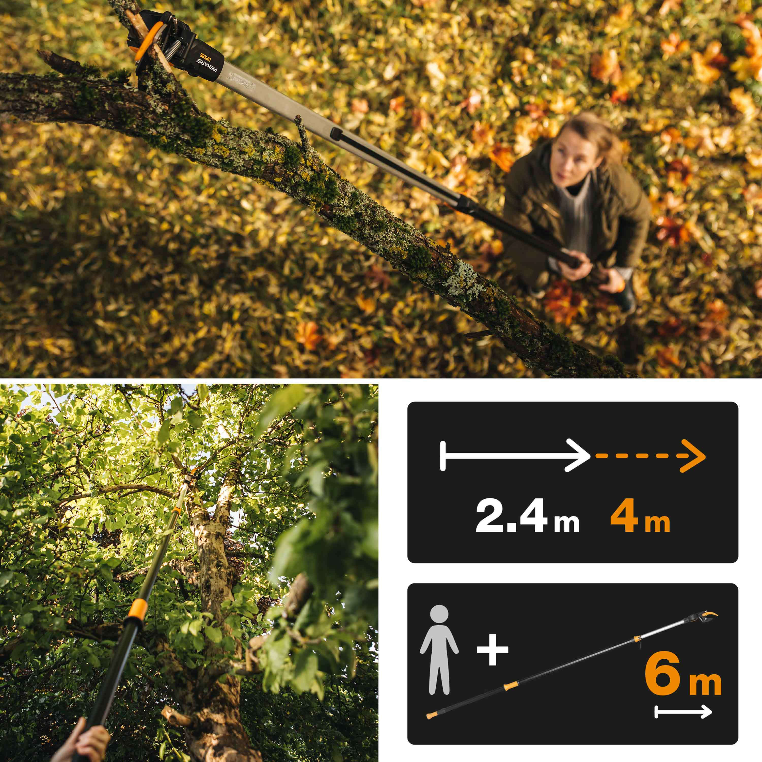 FISKARS PowerGear Teleskop-Schneidgiraffe UPX86