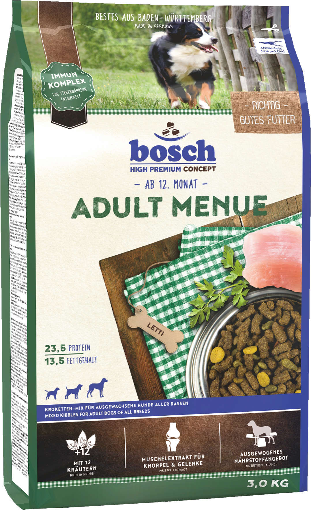 bosch Hunde-Trockenfutter Adult Menü
