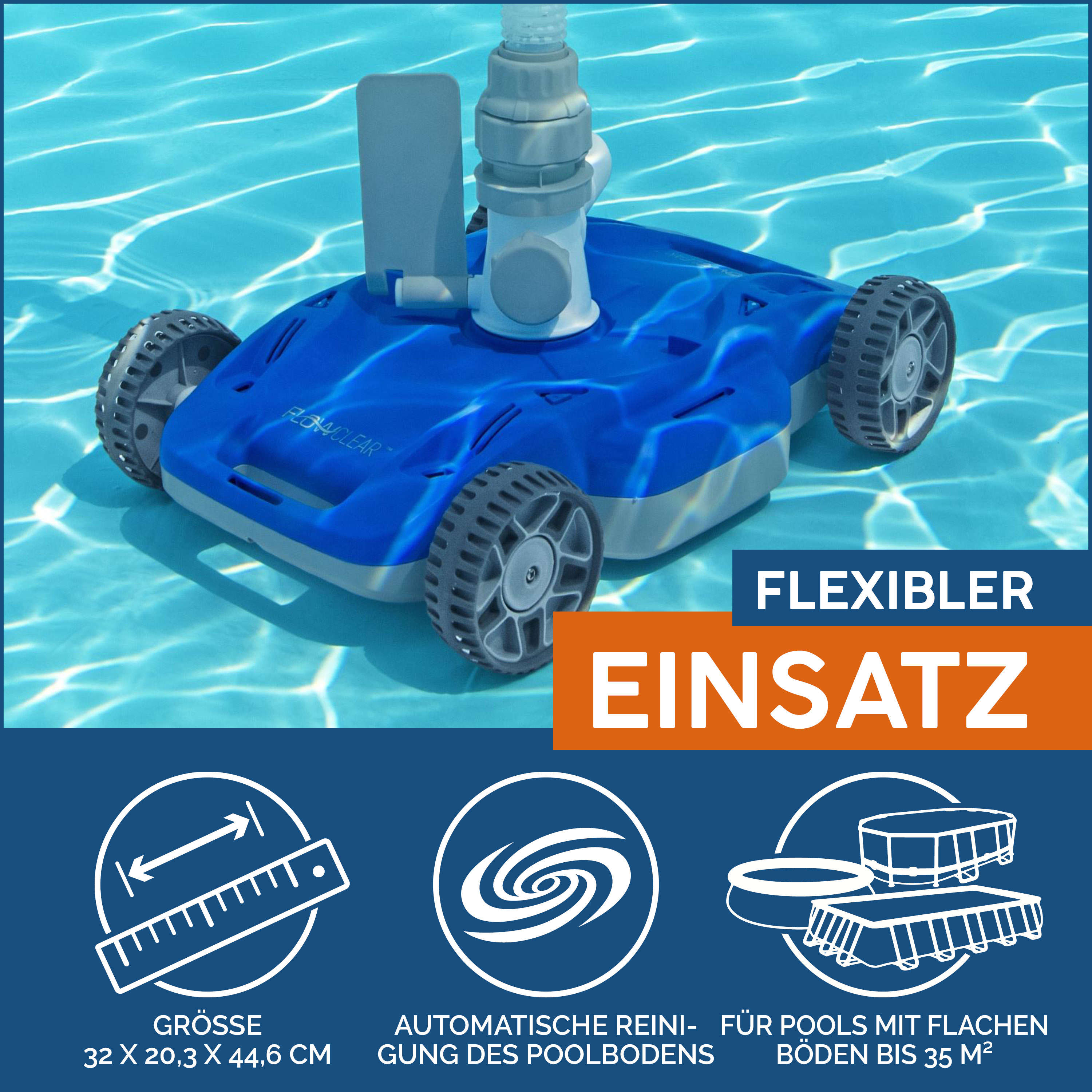 Bestway Pumpenbetriebener Poolroboter AquaDrift™