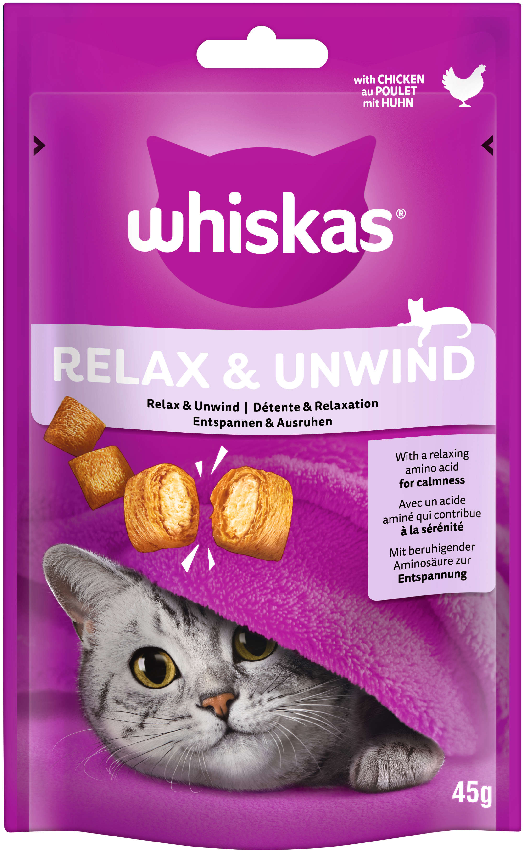 whiskas Relax & Unwind Katzenleckerlis mit Huhn