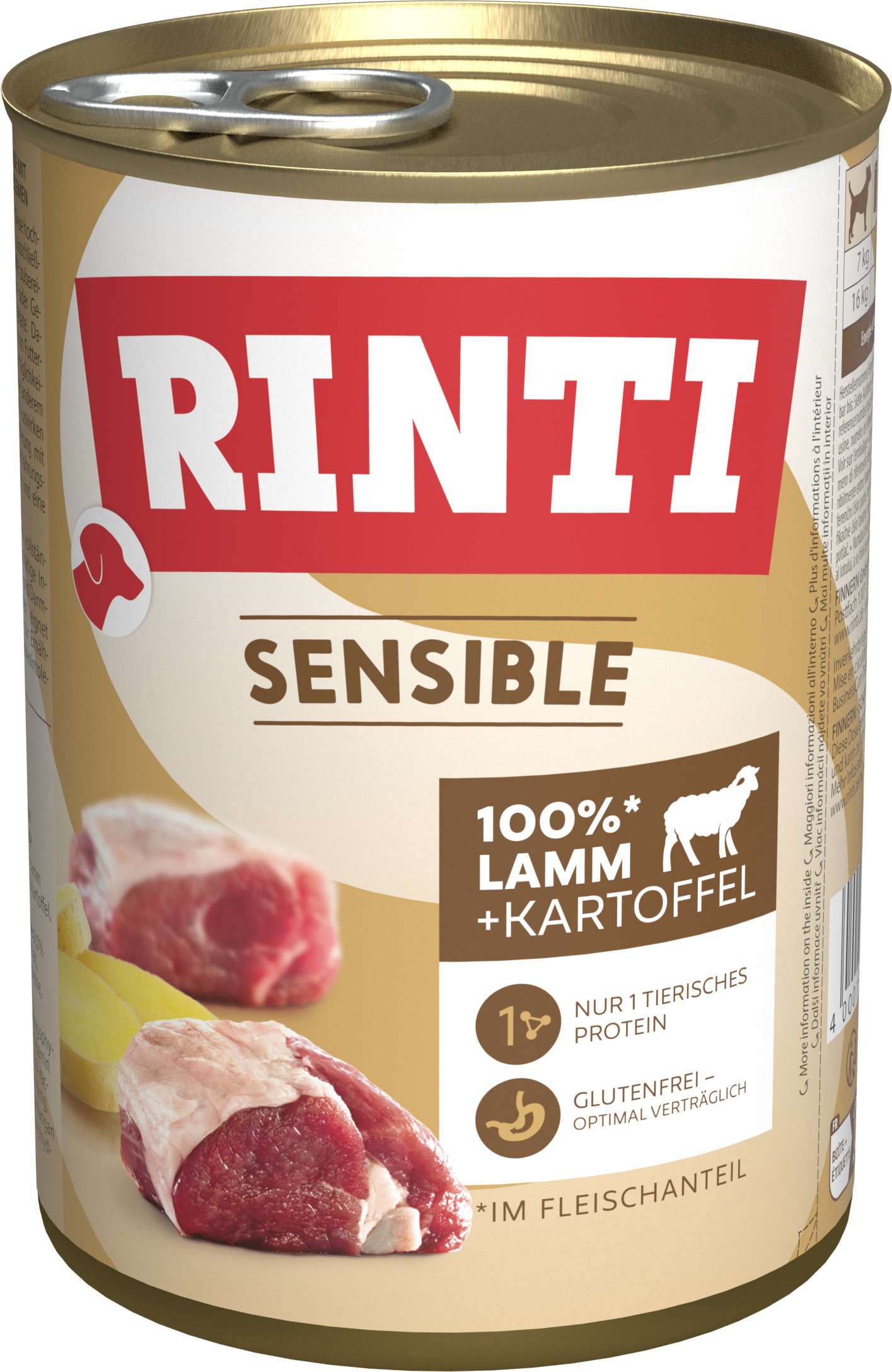 RINTI Hunde-Nassfutter Sensible Lamm & Kartoffel
