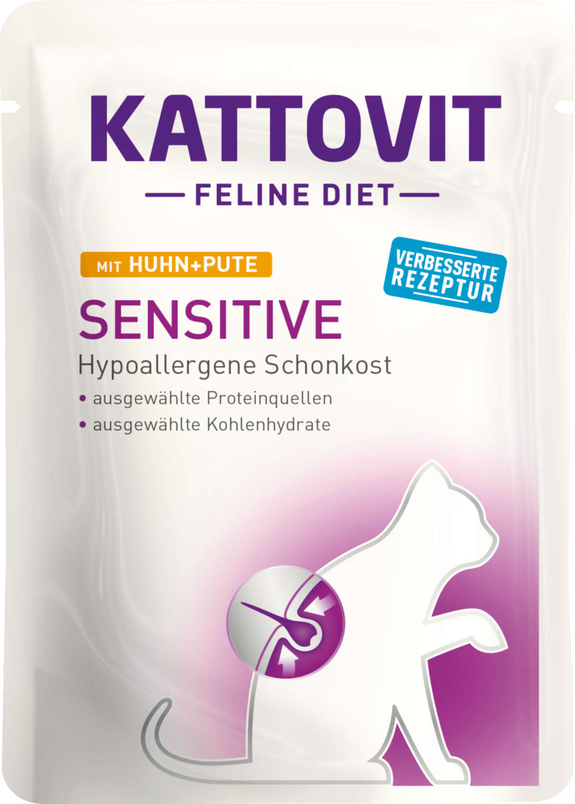 KATTOVIT Katzen-Nassfutter Feline Diet Sensitive Huhn+Pute
