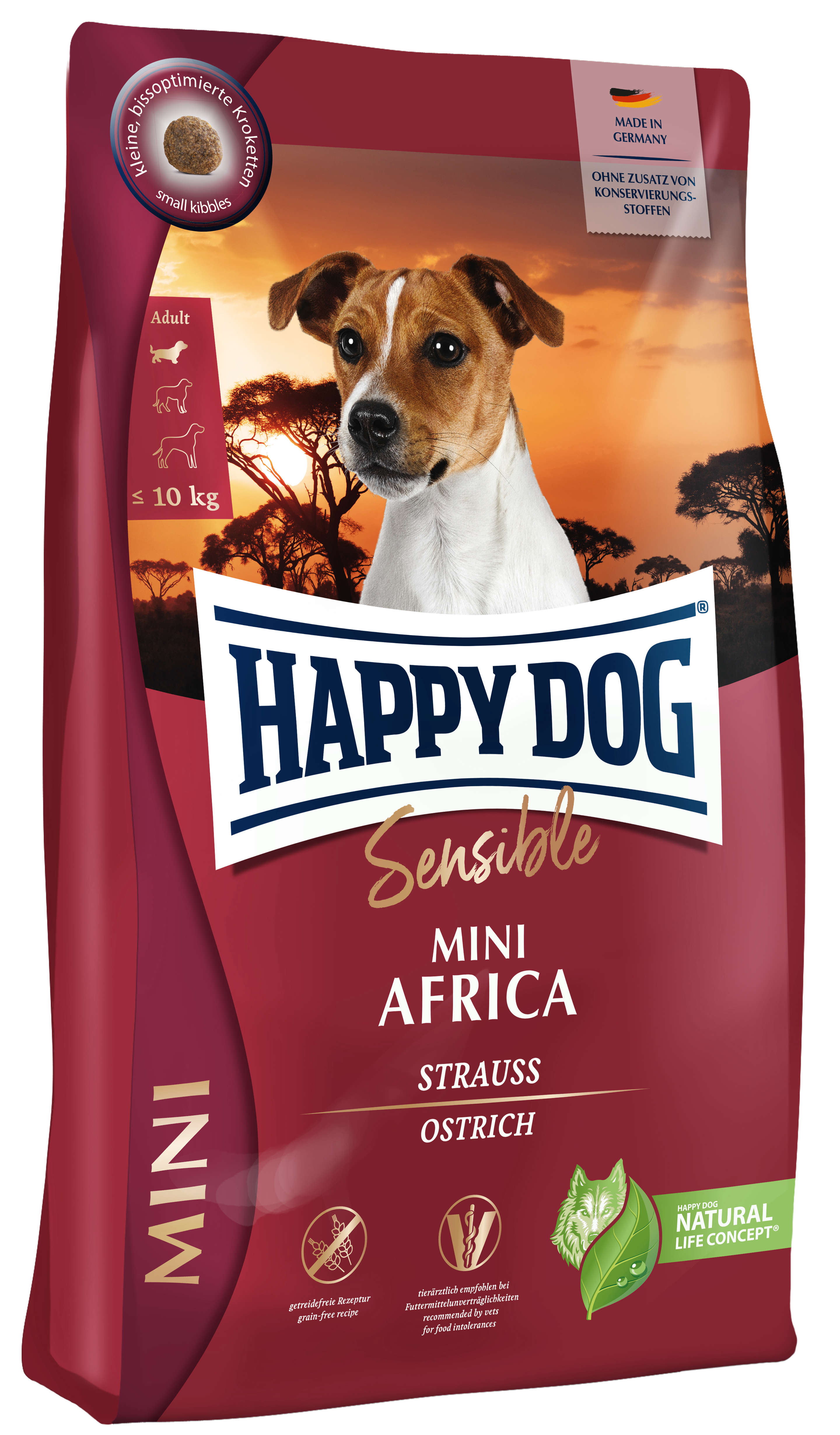 HAPPY DOG Hunde-Trockenfutter Sensible Mini Africa