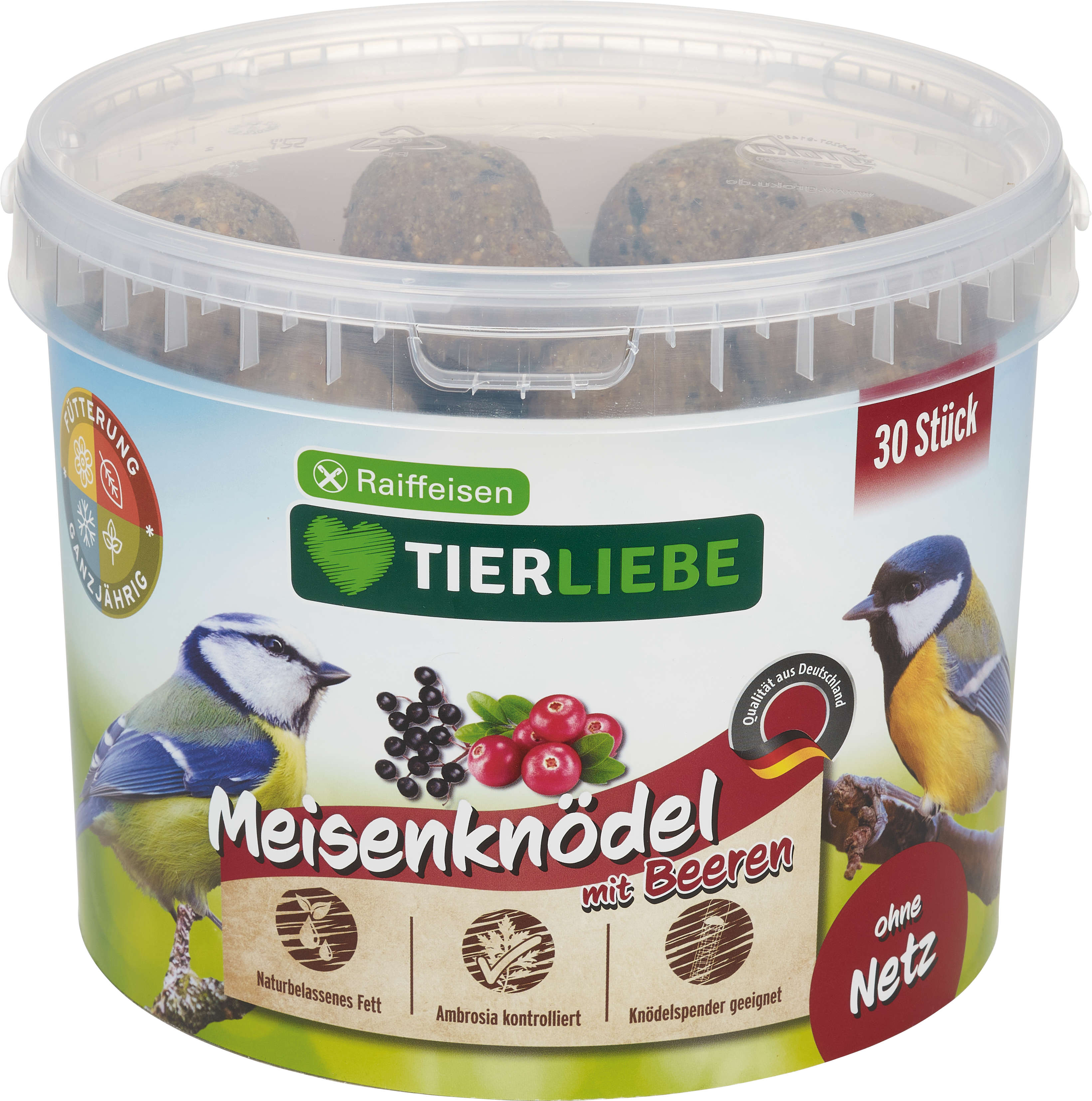 TIERLIEBE Meisenknödel mit Beeren, ohne Netz