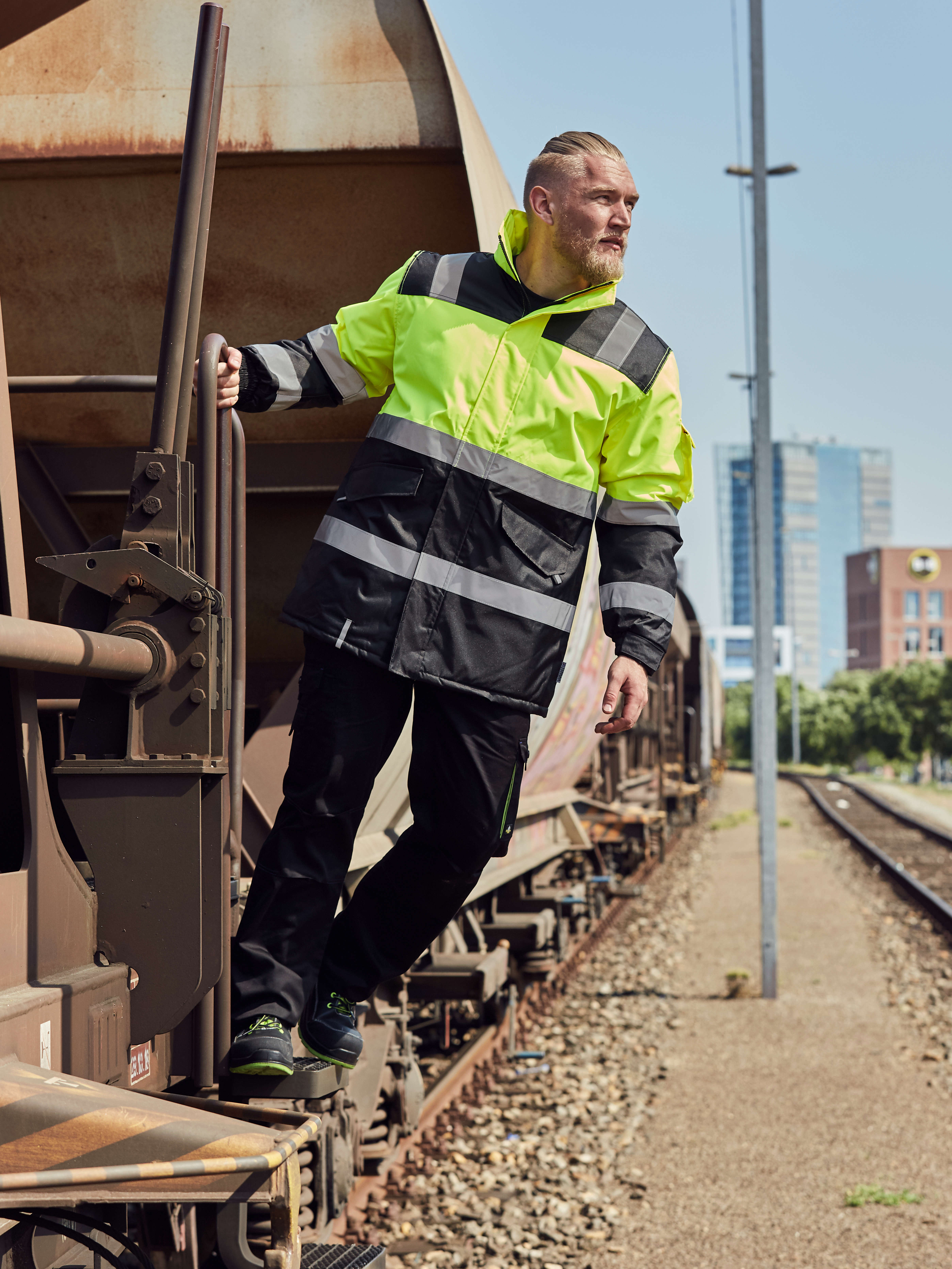 TERRAX Workwear Herren Warnschutzparka