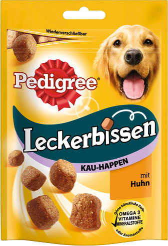 Pedigree Hundeleckerlis Leckerbissen Kauhappen Huhn