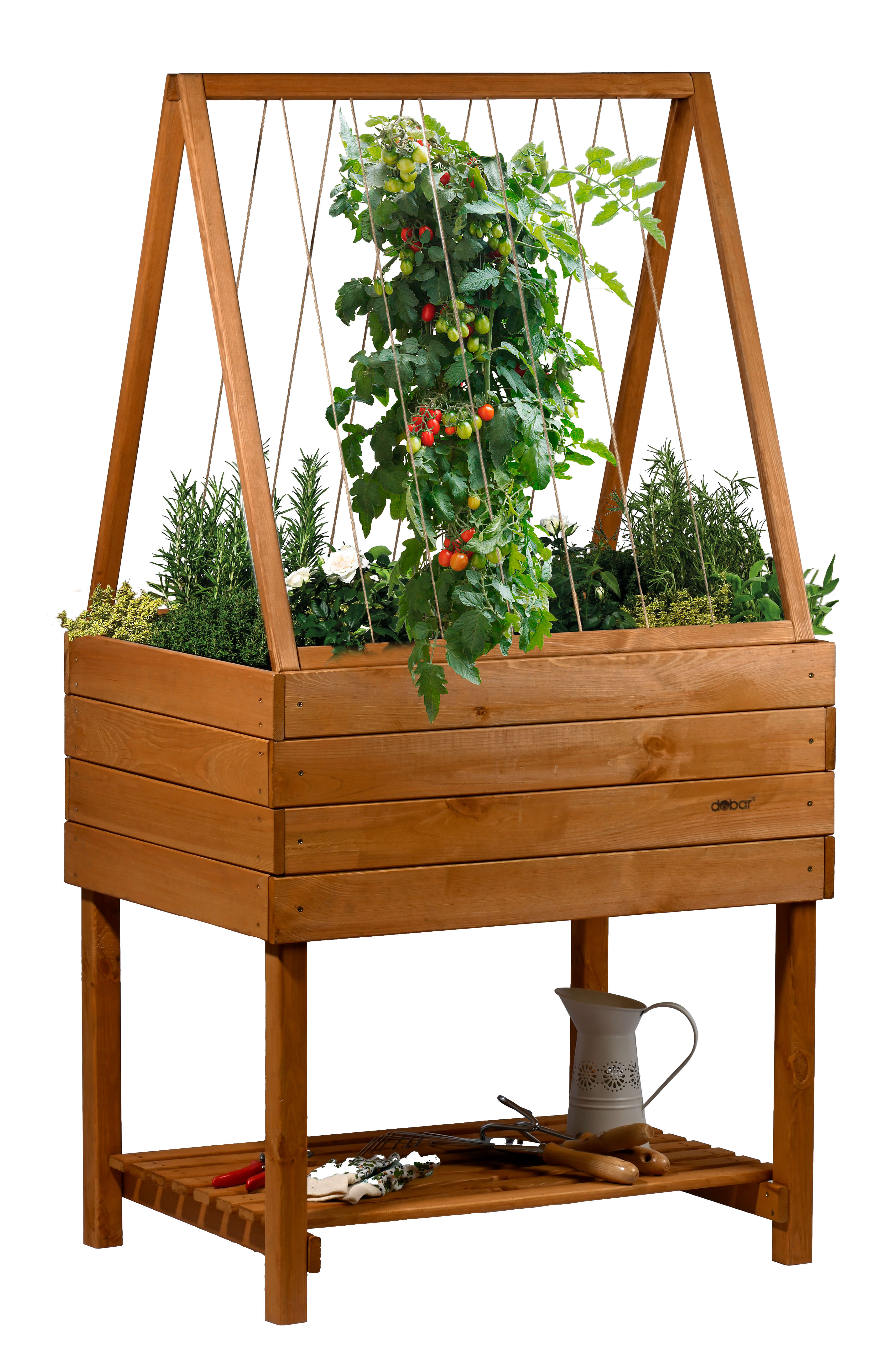 dobar Hochbeet Magic Kubus mit Rankgitter