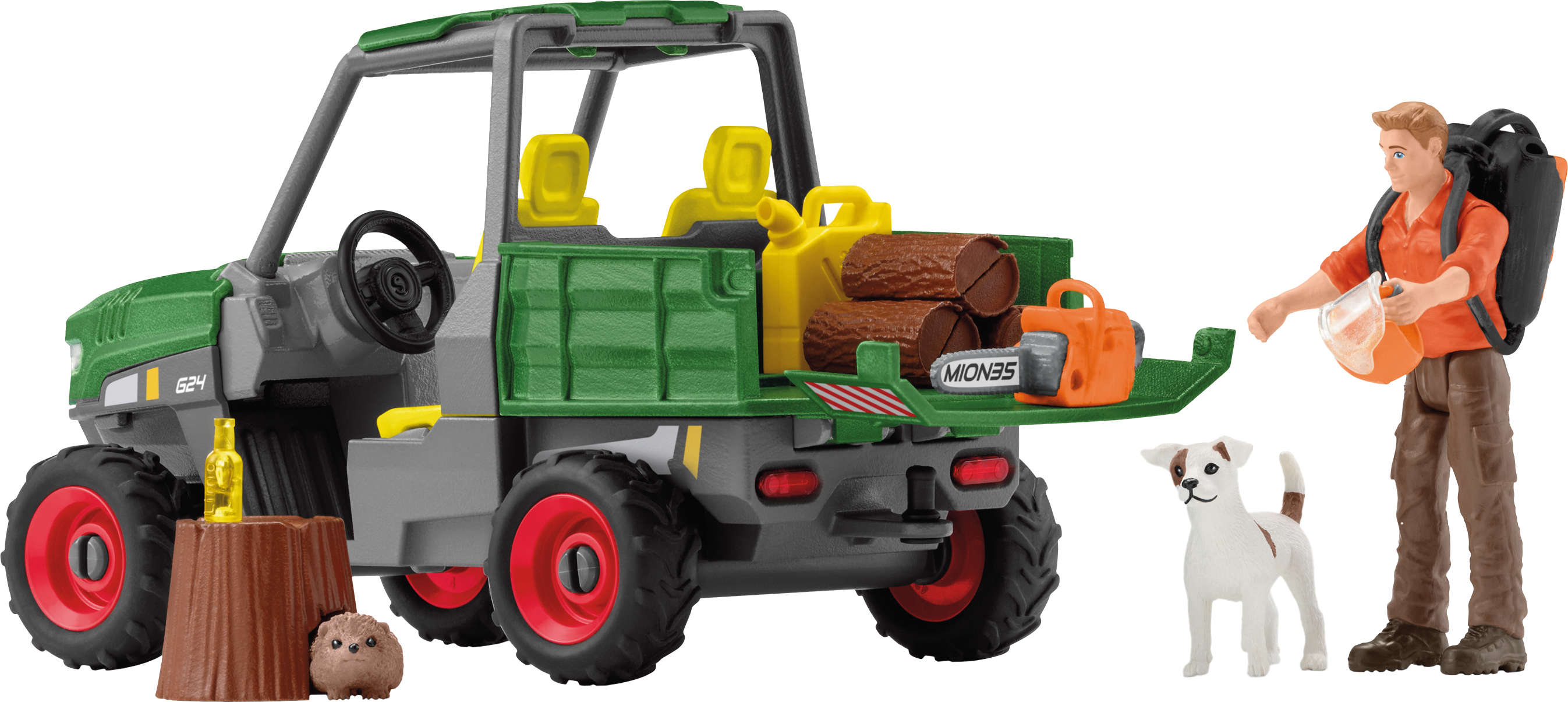 Schleich Waldbauer mit Fahrzeug