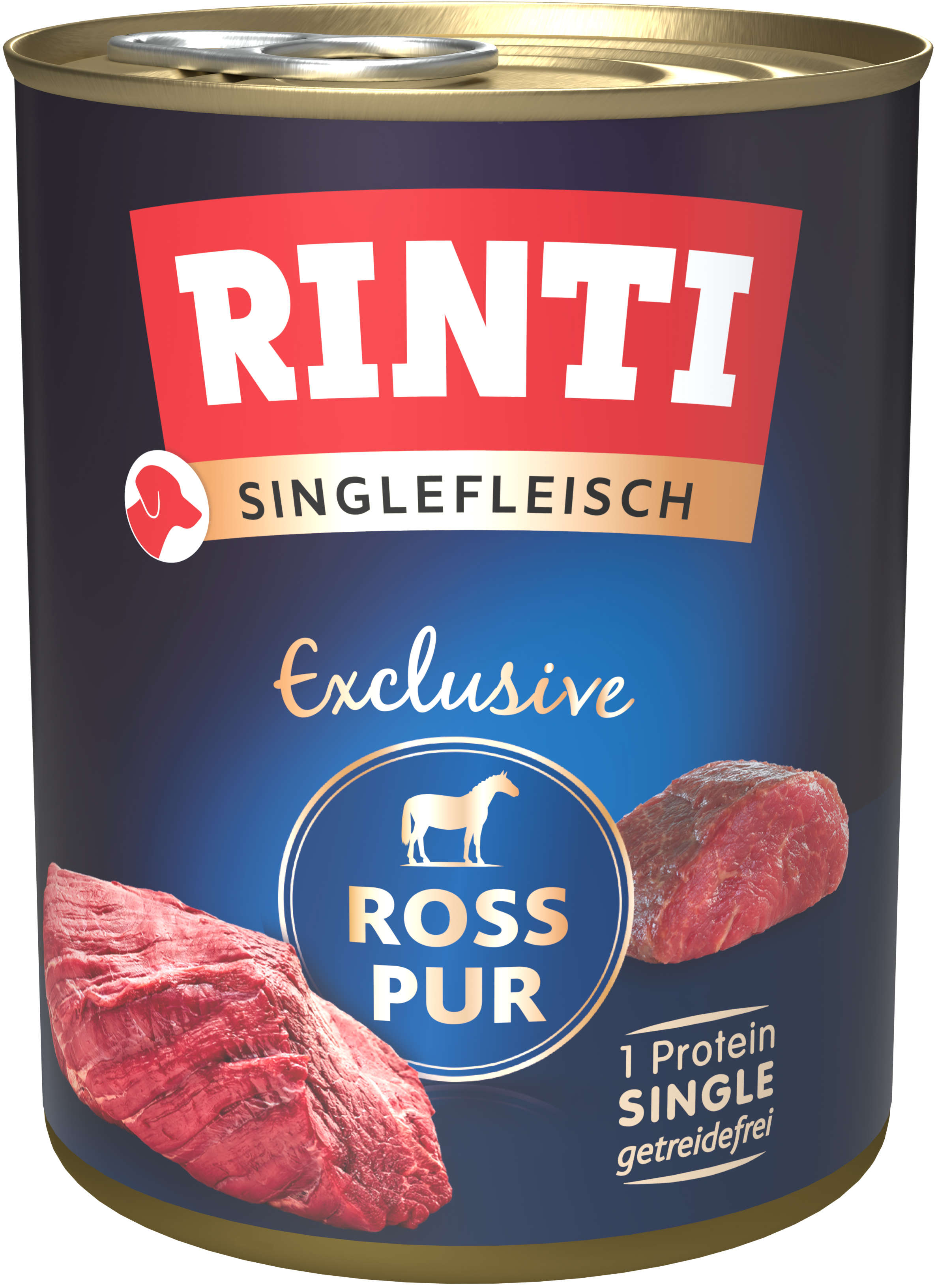 RINTI Hunde-Nassfutter Singlefleisch Exclusive Ross Pur