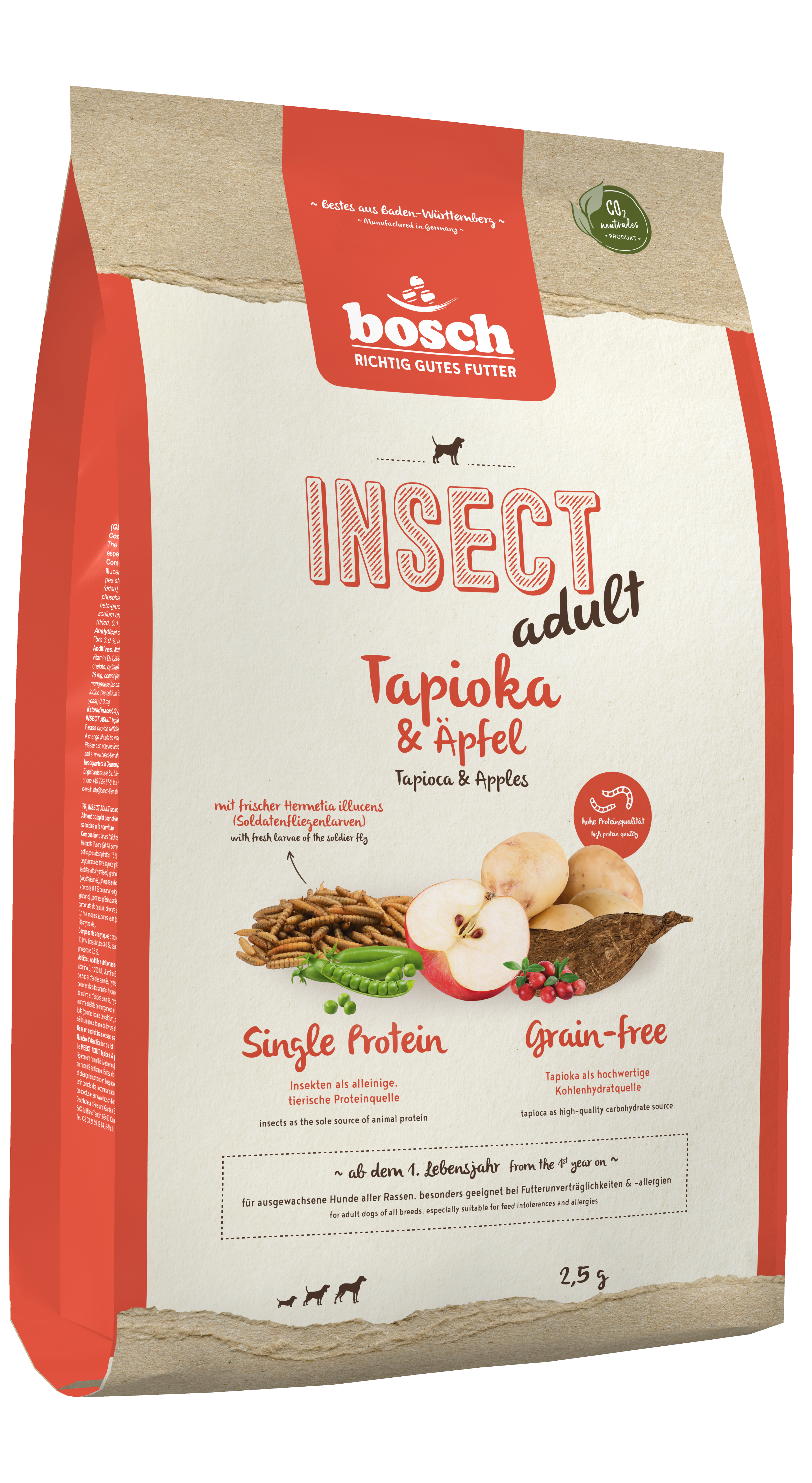 bosch Hunde-Trockenfutter HPC Insect Adult Tapioka & Äpfel