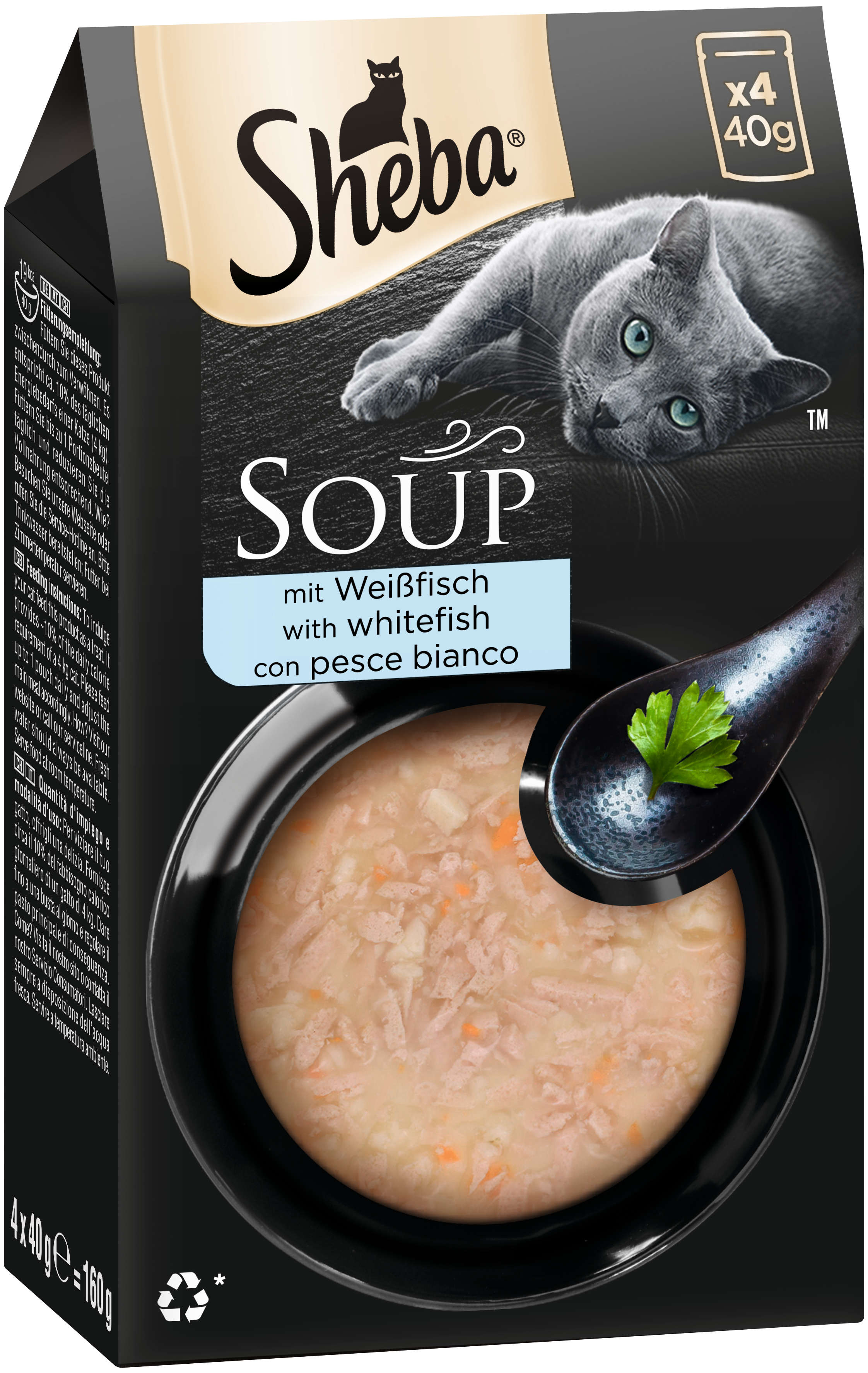 Sheba Katzen-Nassfutter Soup mit Weißfisch Multipack