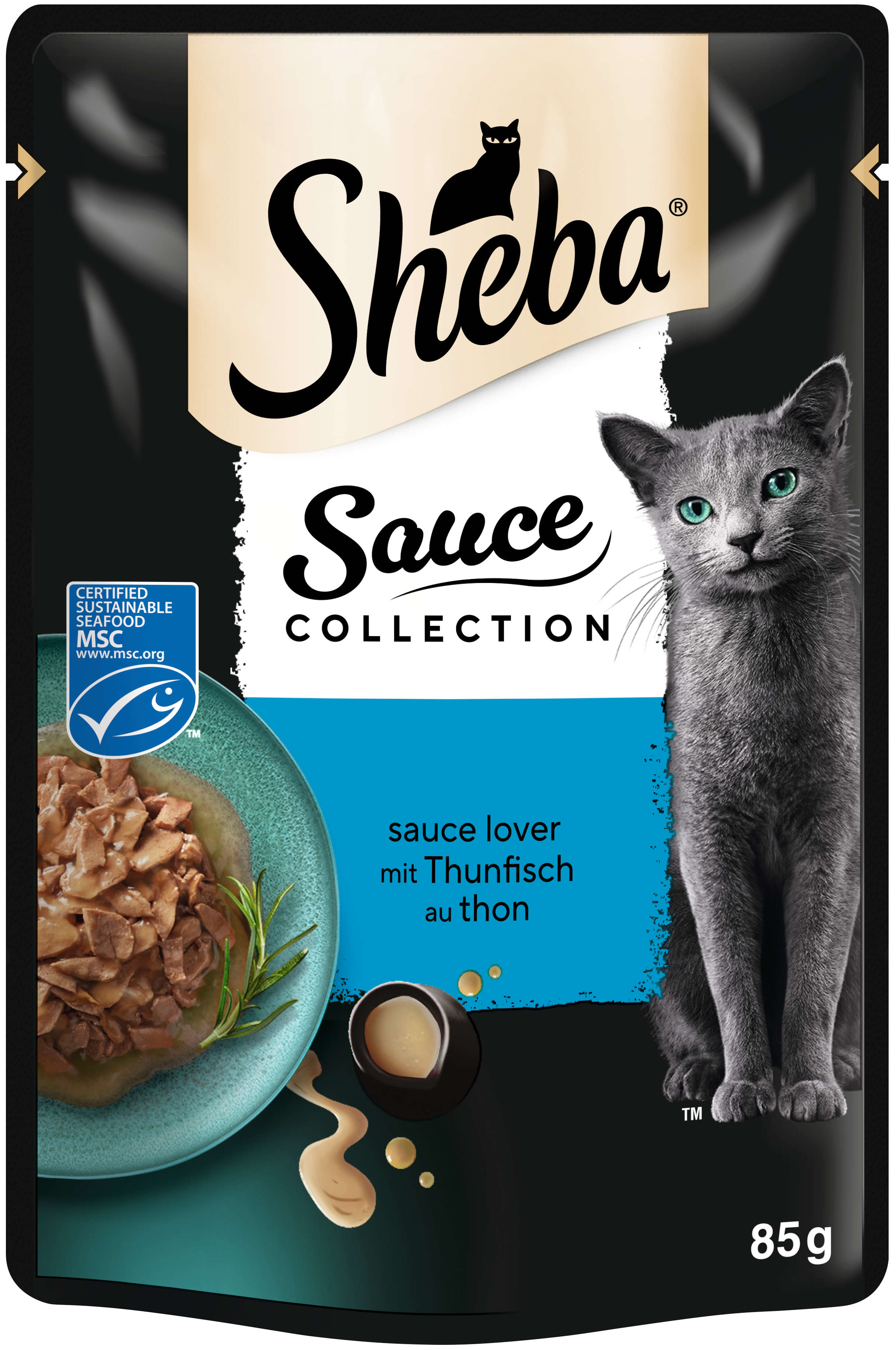 Sheba Katzen-Nassfutter Collection Sauce Lover mit Thunfisch MSC