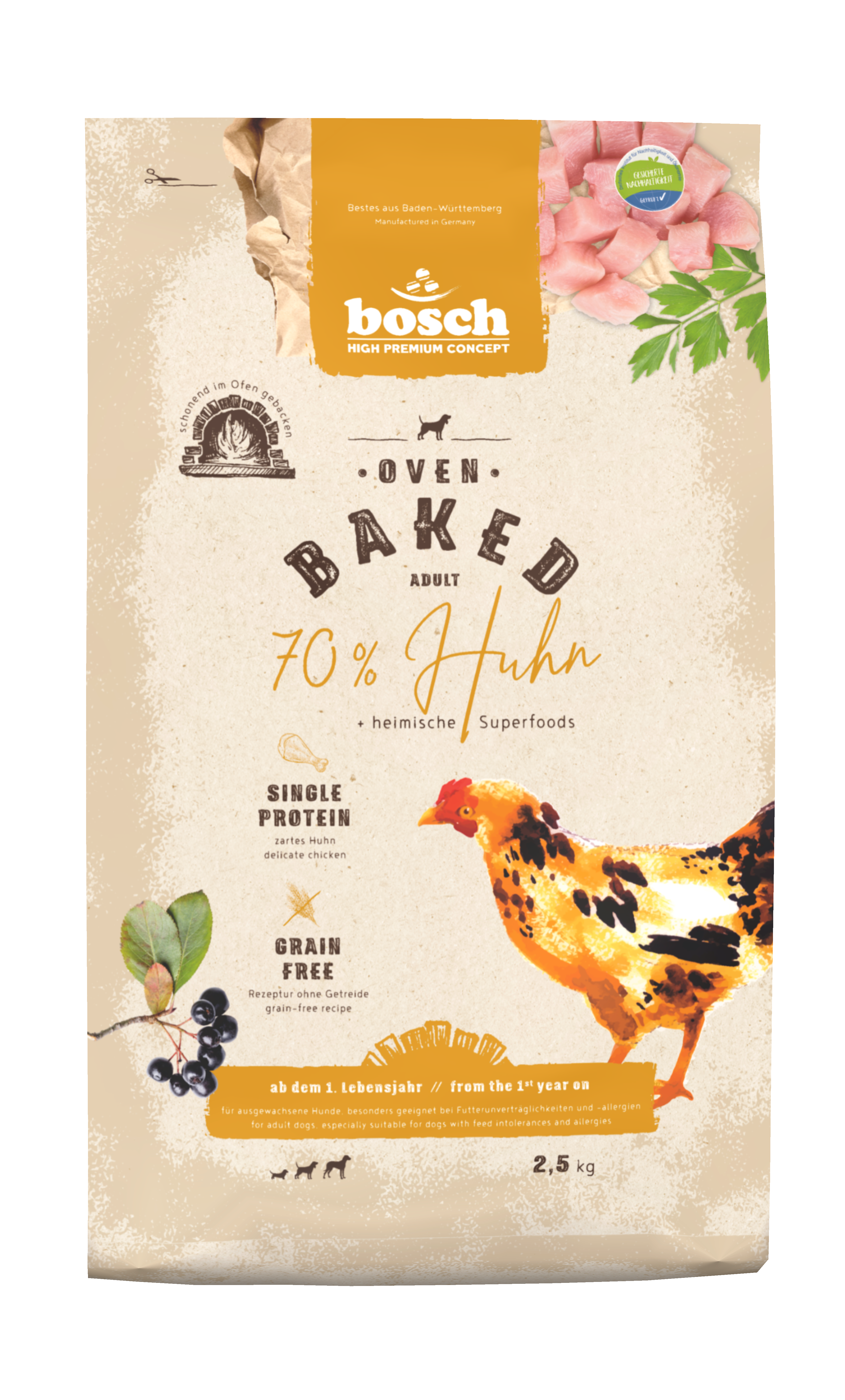bosch Hunde-Trockenfutter HPC Oven Baked Huhn