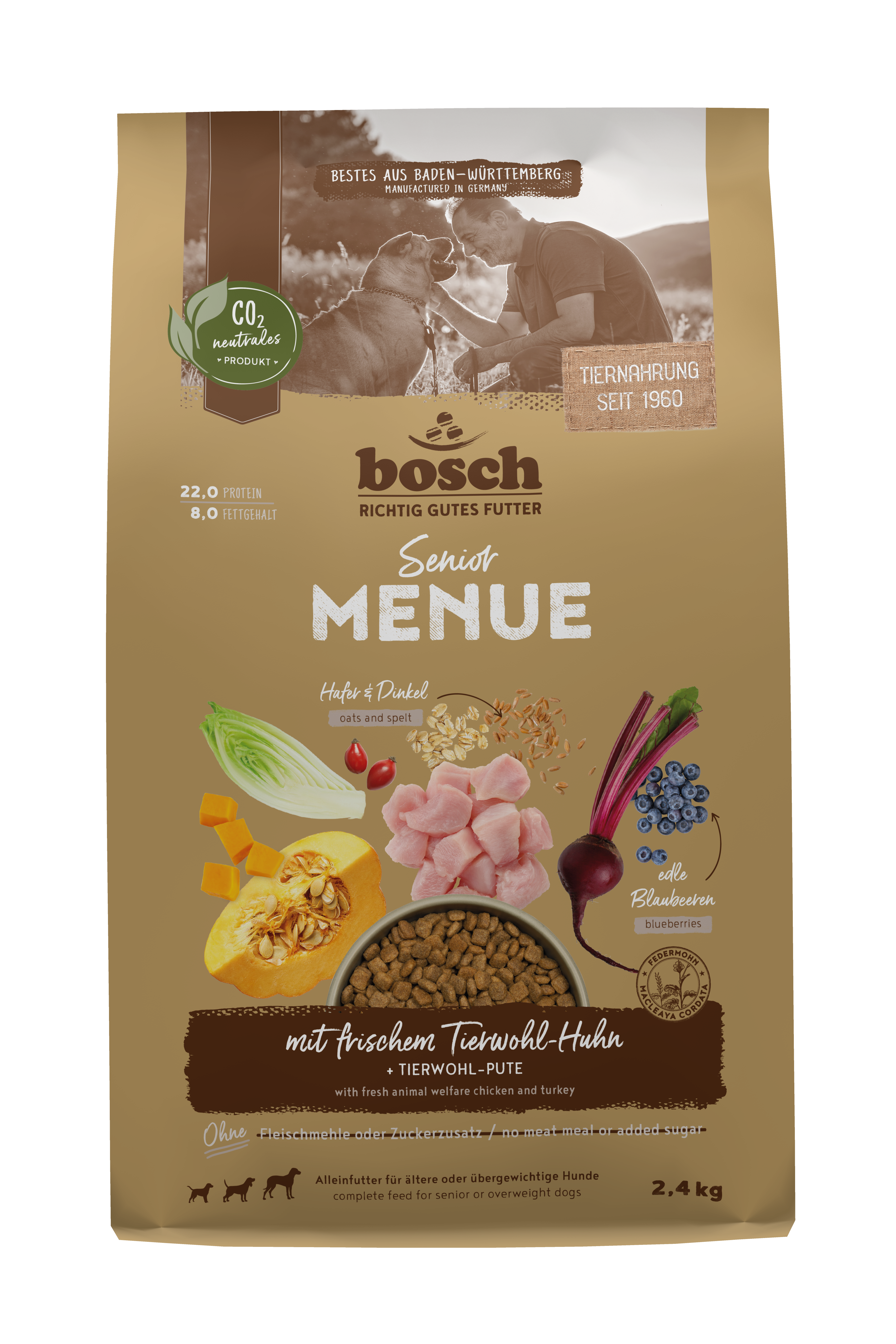 bosch Hunde-Trockenfutter HPC Menue Senior mit Tierwohl-Huhn