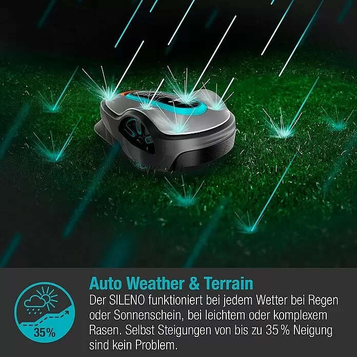 GARDENA Mähroboter SILENO life 1000 m² + Garage