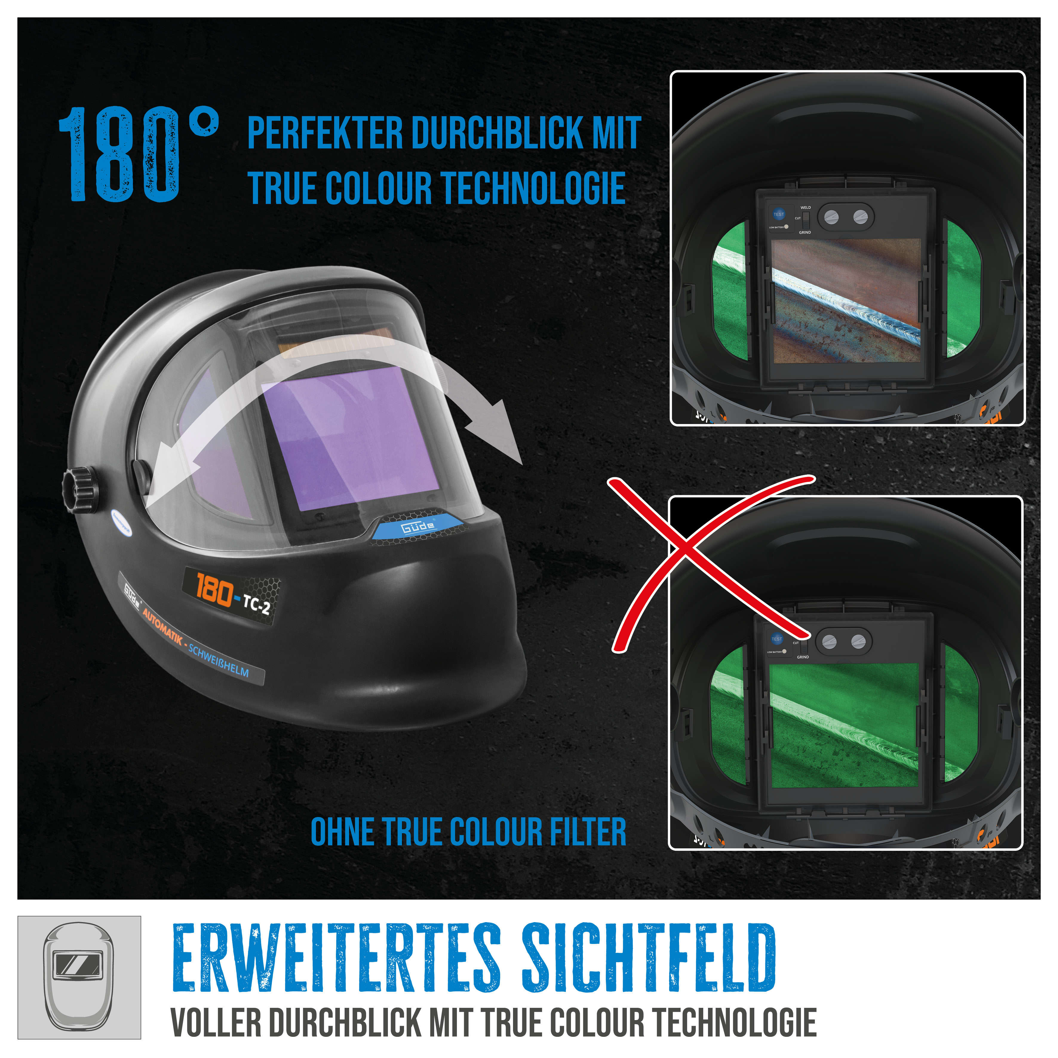 Güde Automatischer Schweißhelm GSH 180-TC-2
