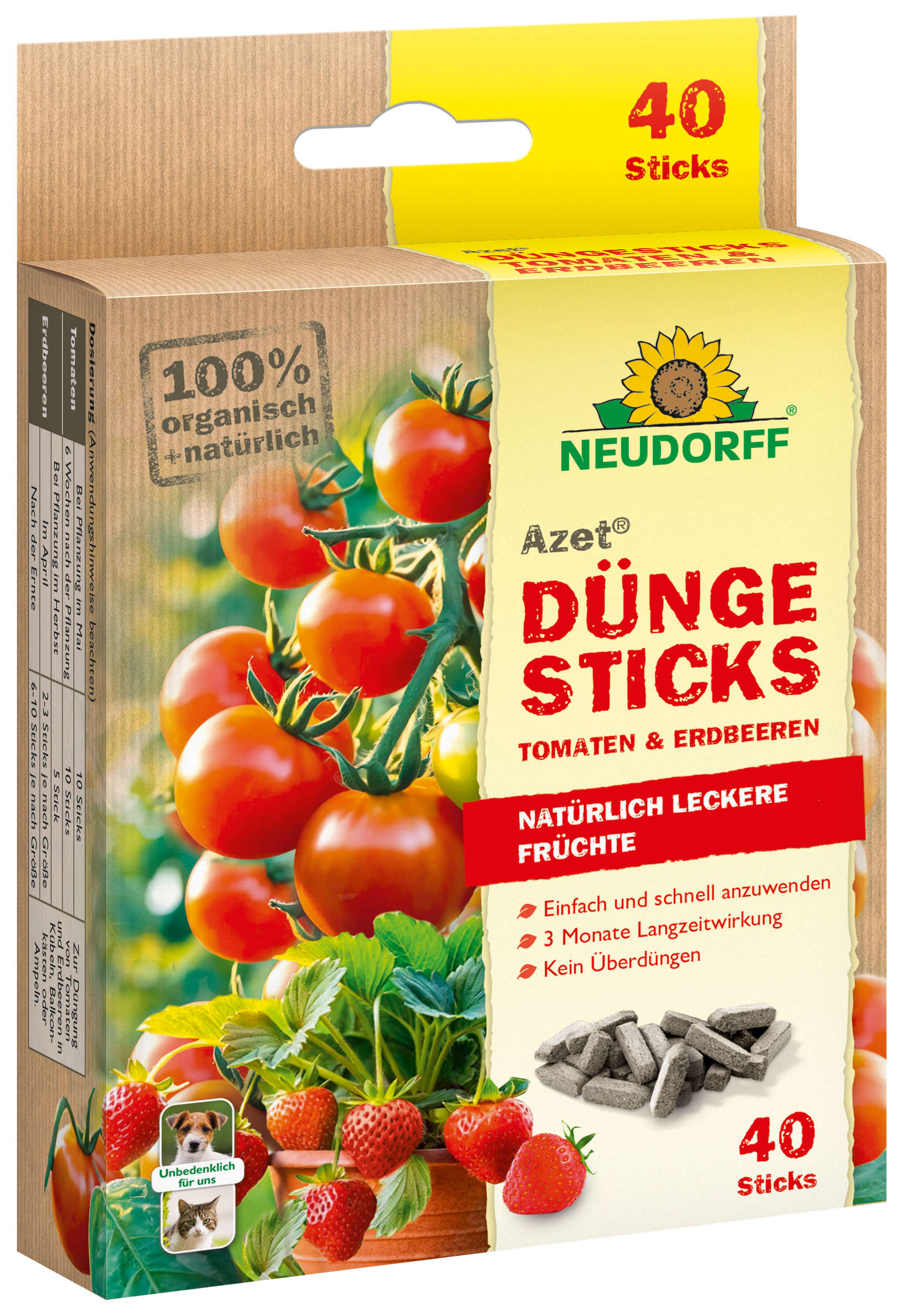 NEUDORFF Azet DüngeSticks für Tomaten & Erdbeeren