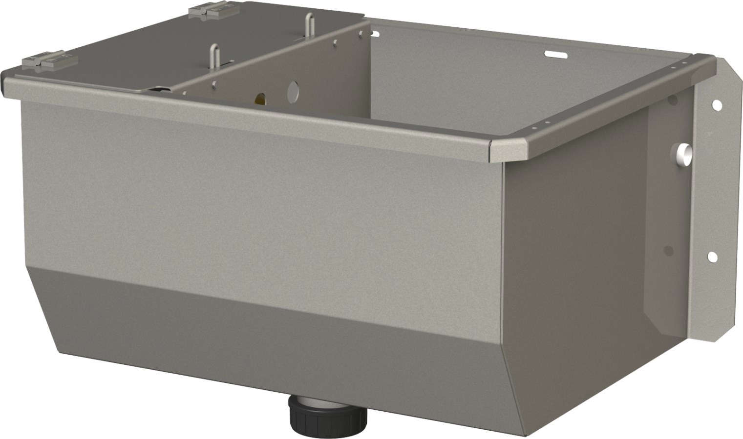 KERBL Edelstahl Trogtränke 35 l mit Schwimmerventil