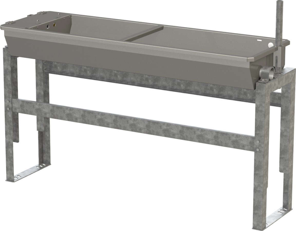 KERBL Edelstahl Kipptränke 30 l 1m, mit Bodengestell