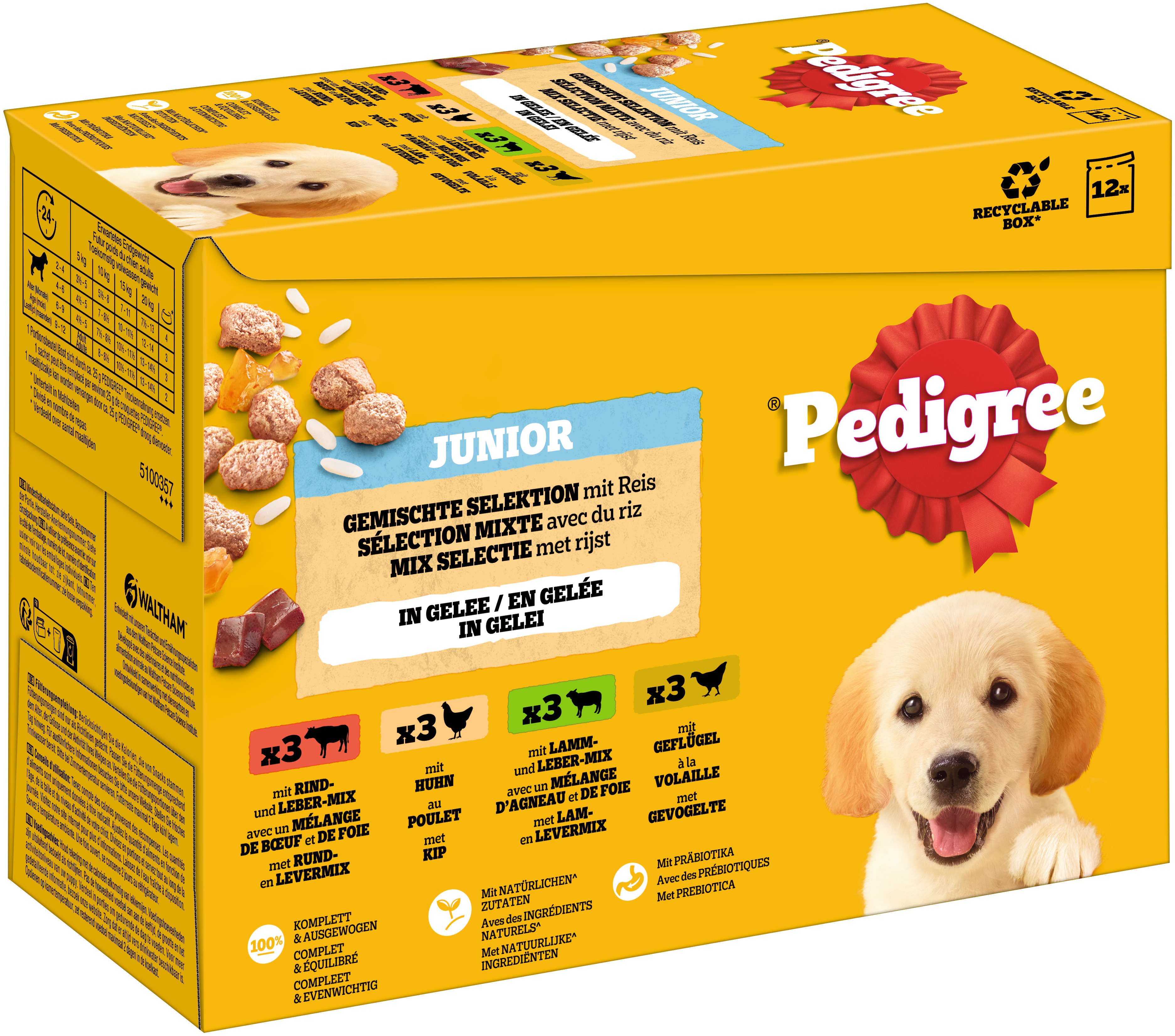 Pedigree Hunde-Nassfutter Junior in Gelee Selektion
