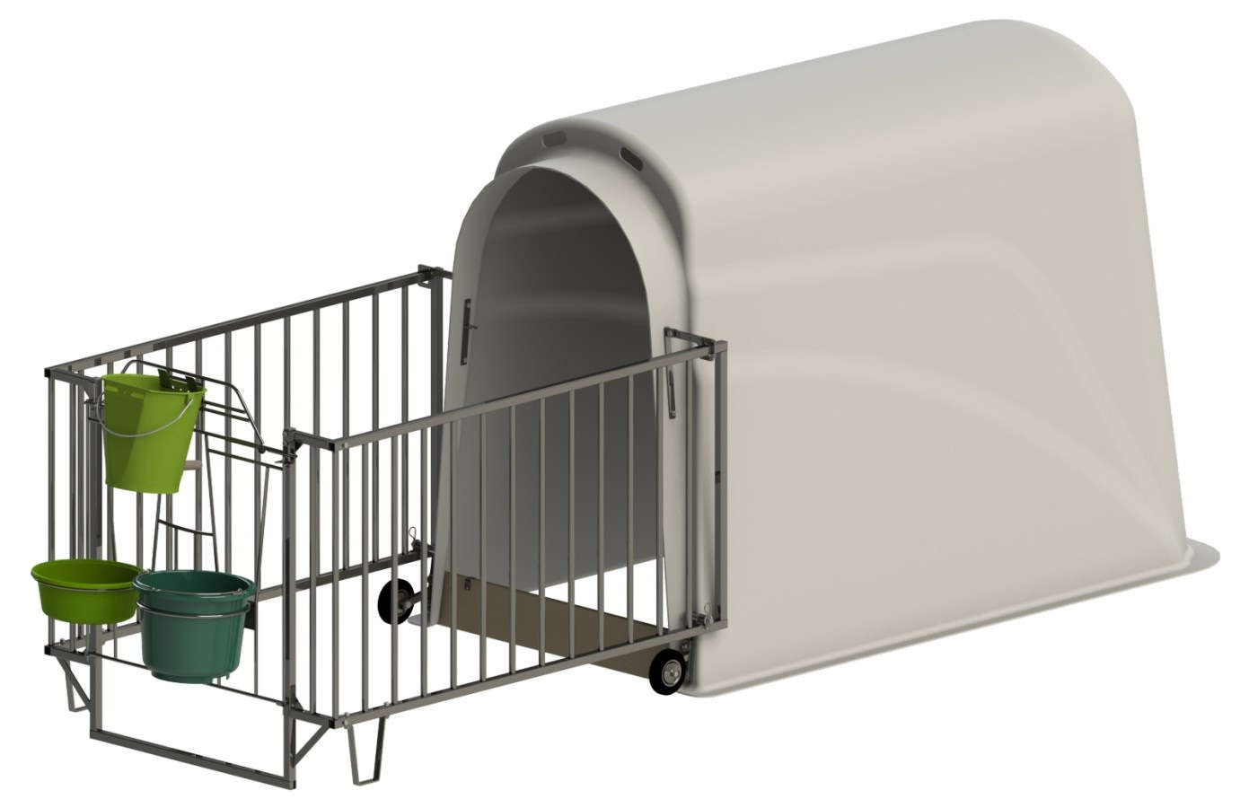 KERBL CalfHouse Master Plus mit leichter Umzäunung