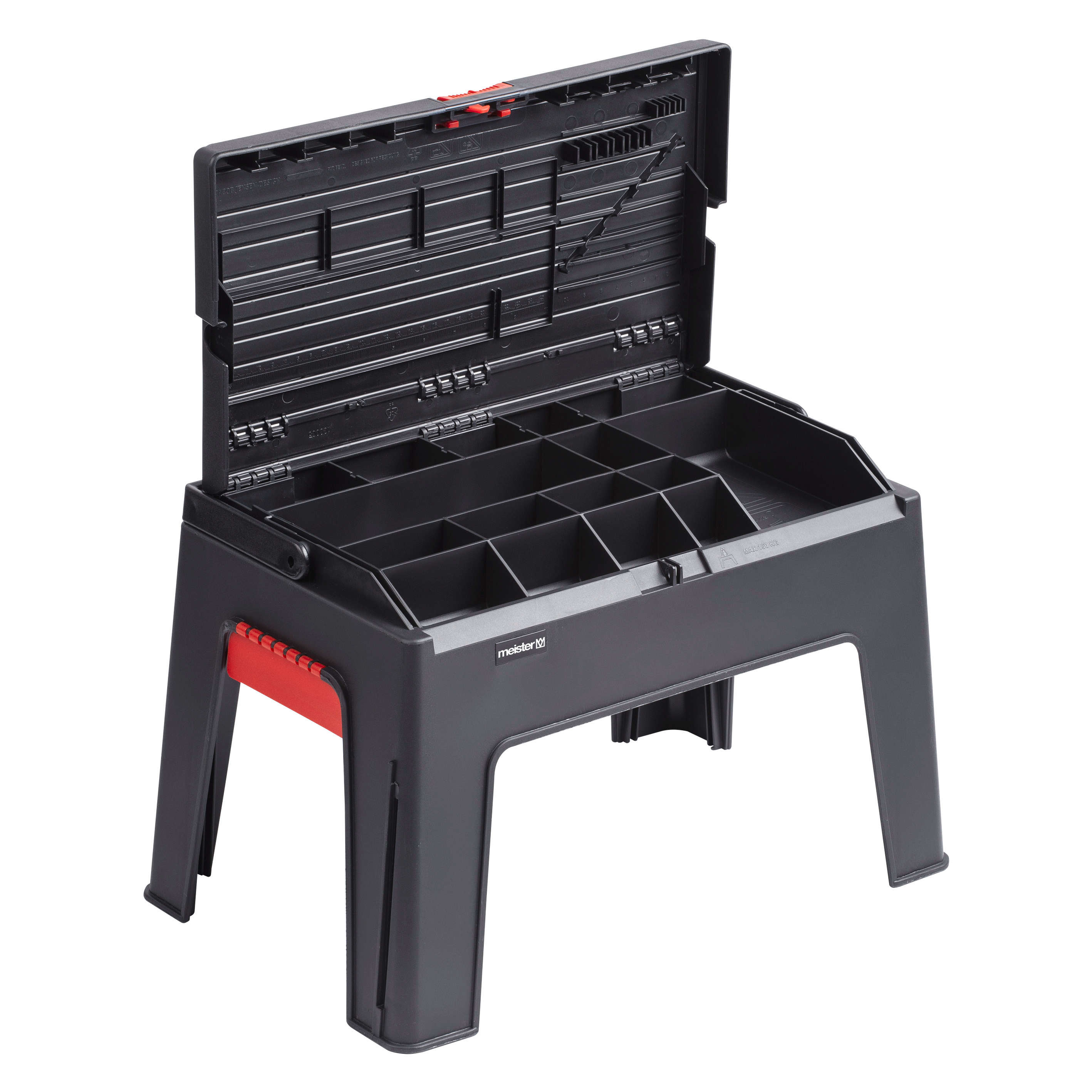 meister 3-in-1 Tritthocker & Werkzeugkiste
