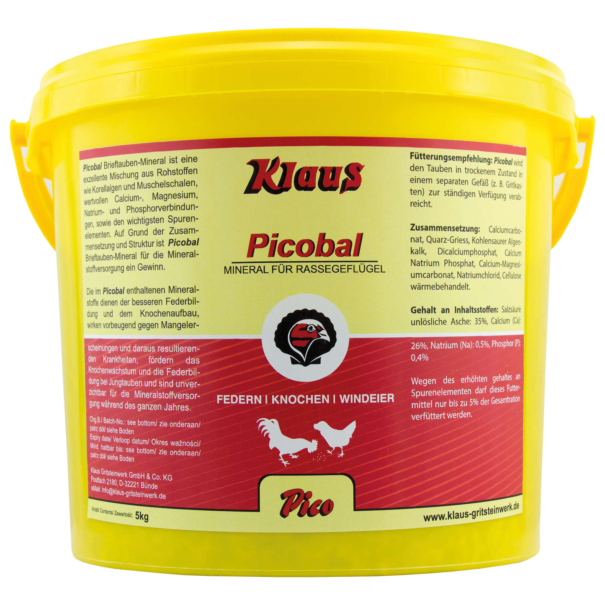 Klaus Mineralfutter Picobal für Rassegeflügel