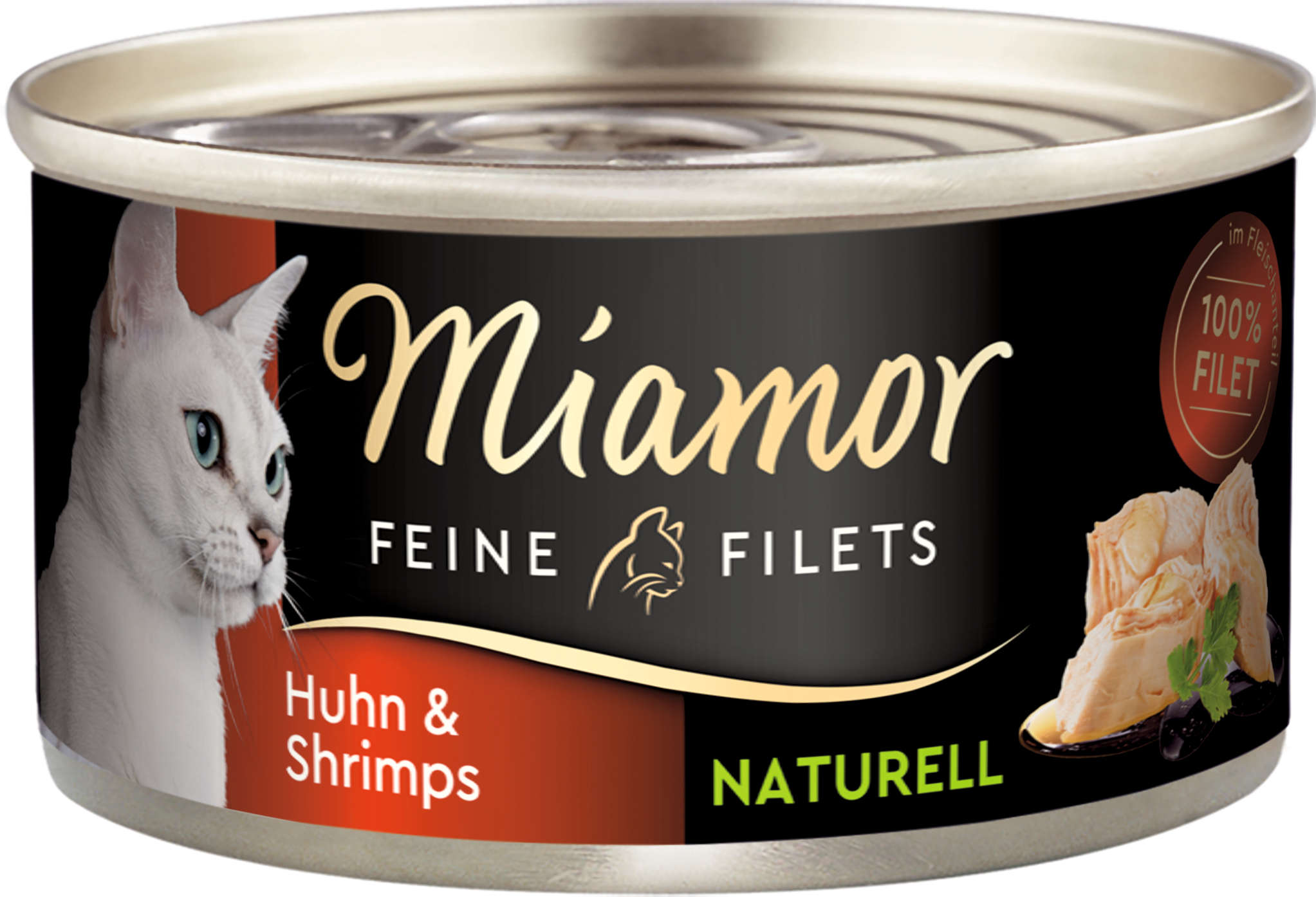 Miamor Katzen-Nassfutter Feine Filets naturelle Huhn & Shrimps