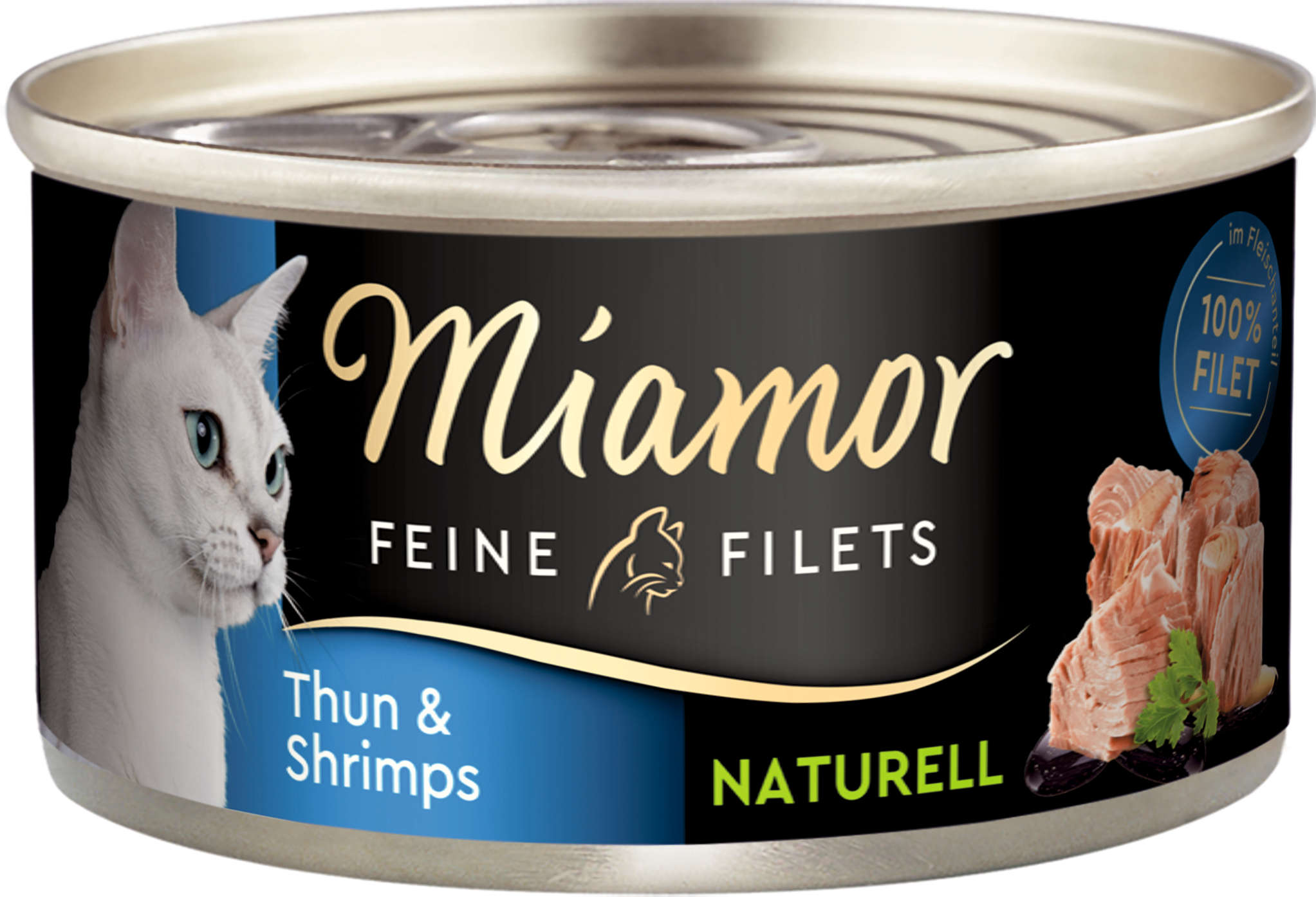 Miamor Katzen-Nassfutter Feine Filets naturelle Thunfisch+Shrimps
