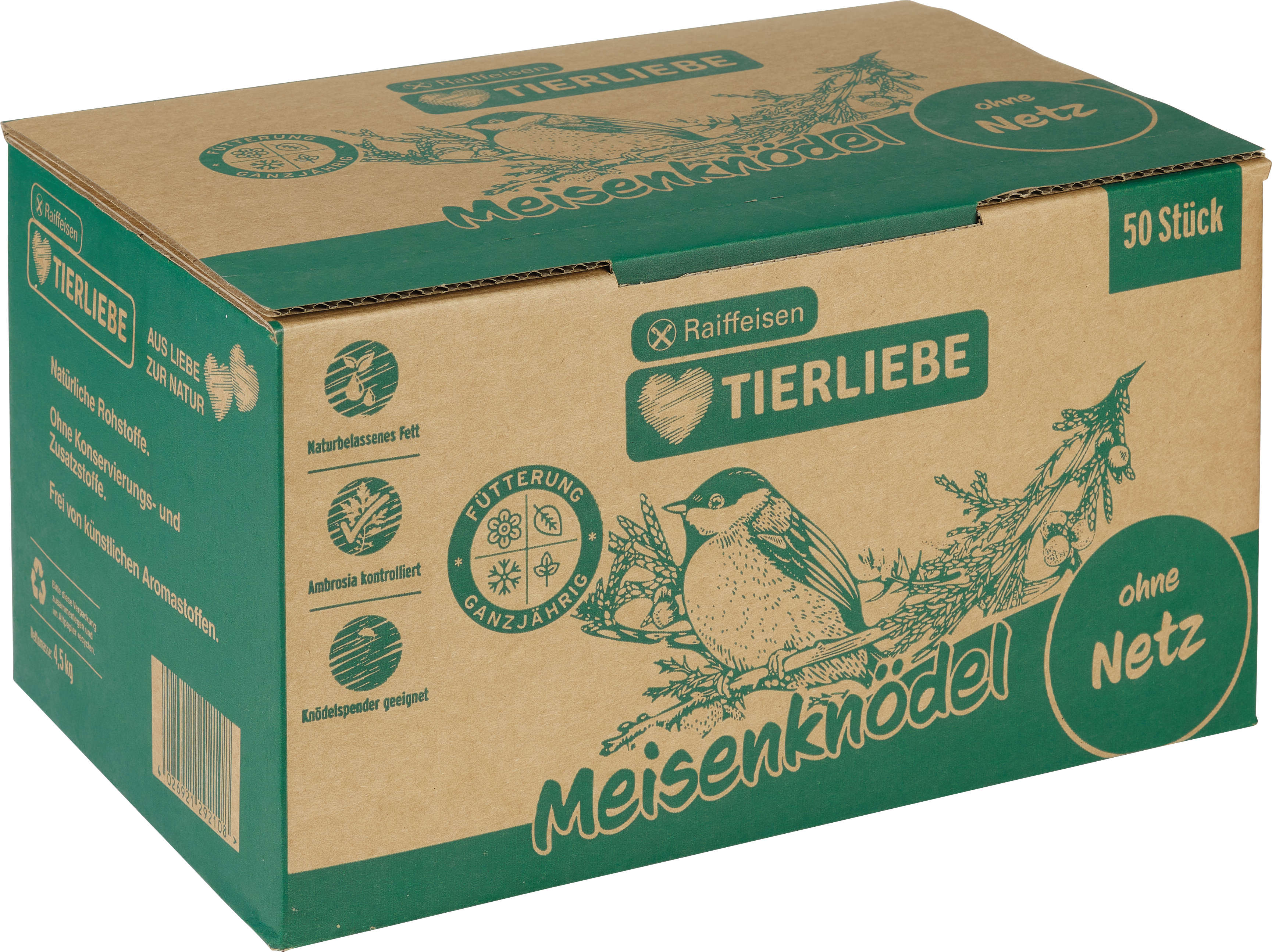 TIERLIEBE Meisenknödel ohne Netz 50 Stück