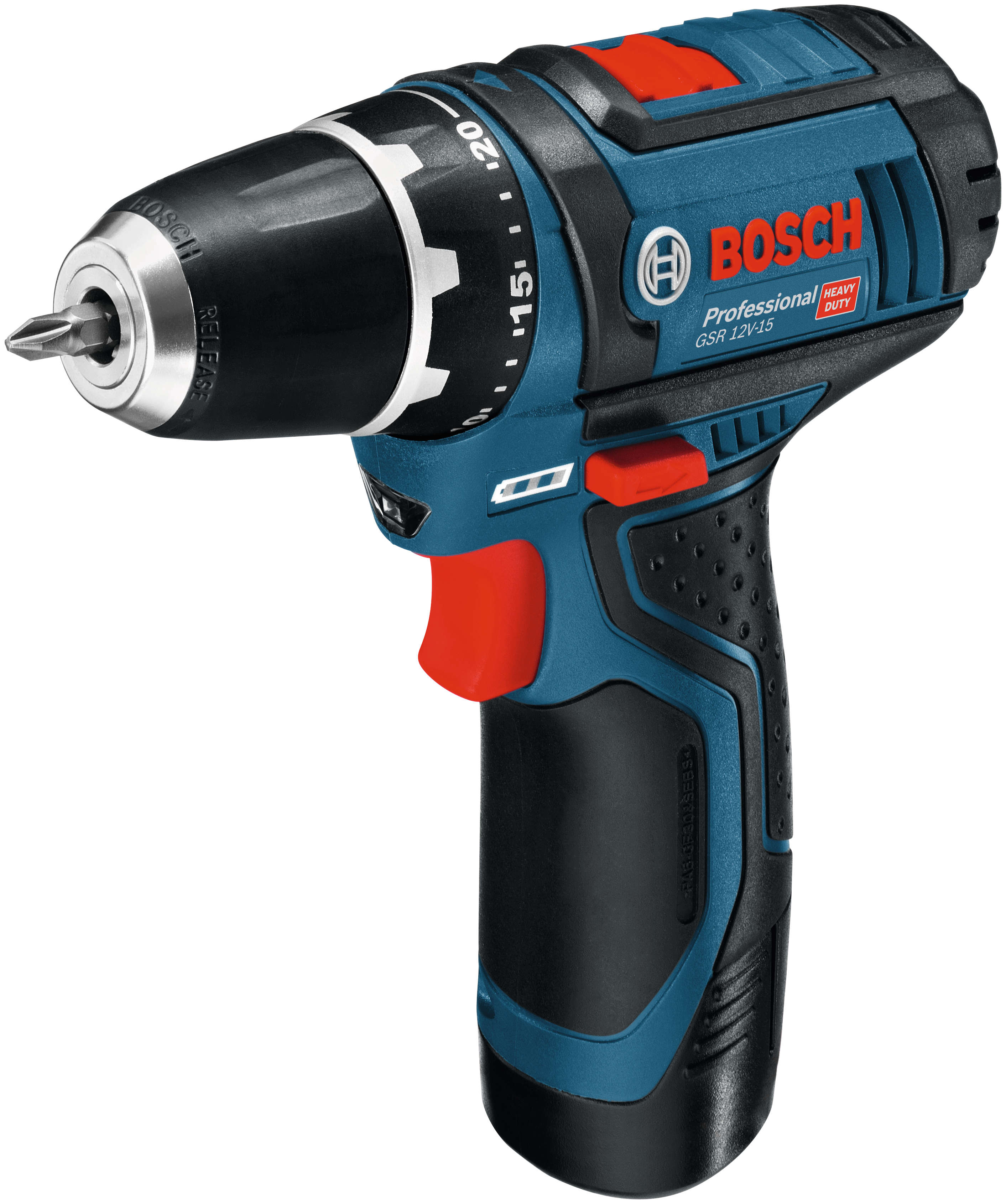 BOSCH Akku-Bohrschrauber "GSR 12V-15" inkl. 2 Ah Akkus 12V und Ladegerät