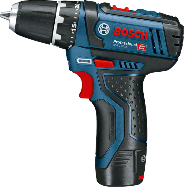 BOSCH Akku-Bohrschrauber "GSR 12V-15" inkl. 2 Ah Akkus 12V und Ladegerät