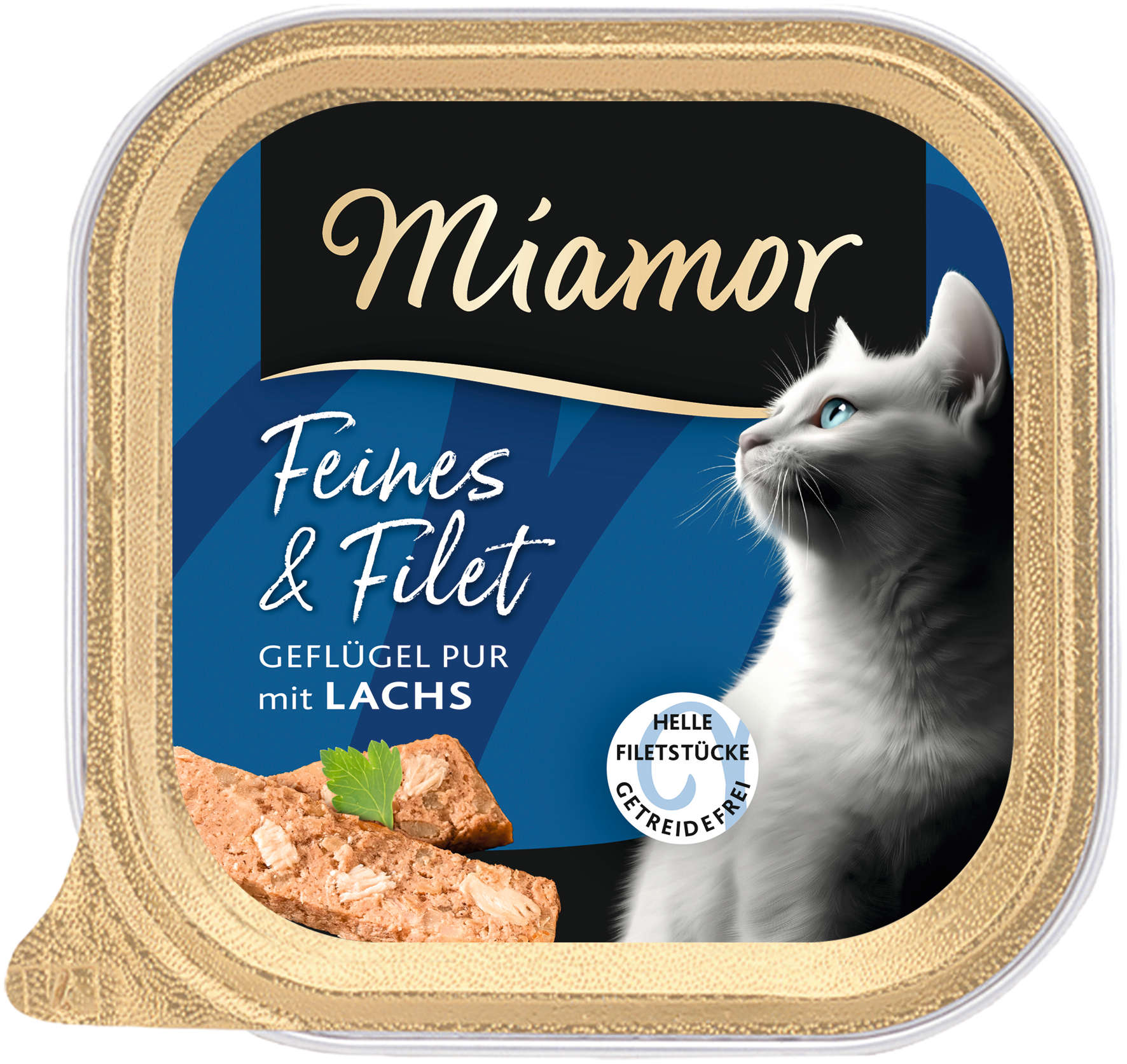 Miamor Katzen-Nassfutter Feines & Filet Geflügel Pur mit Lachs
