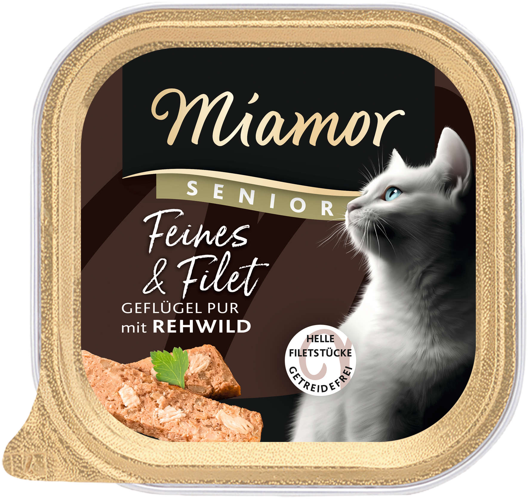 Miamor Katzen-Nassfutter Feines & Filet Senior Geflügel Pur mit Rehwild