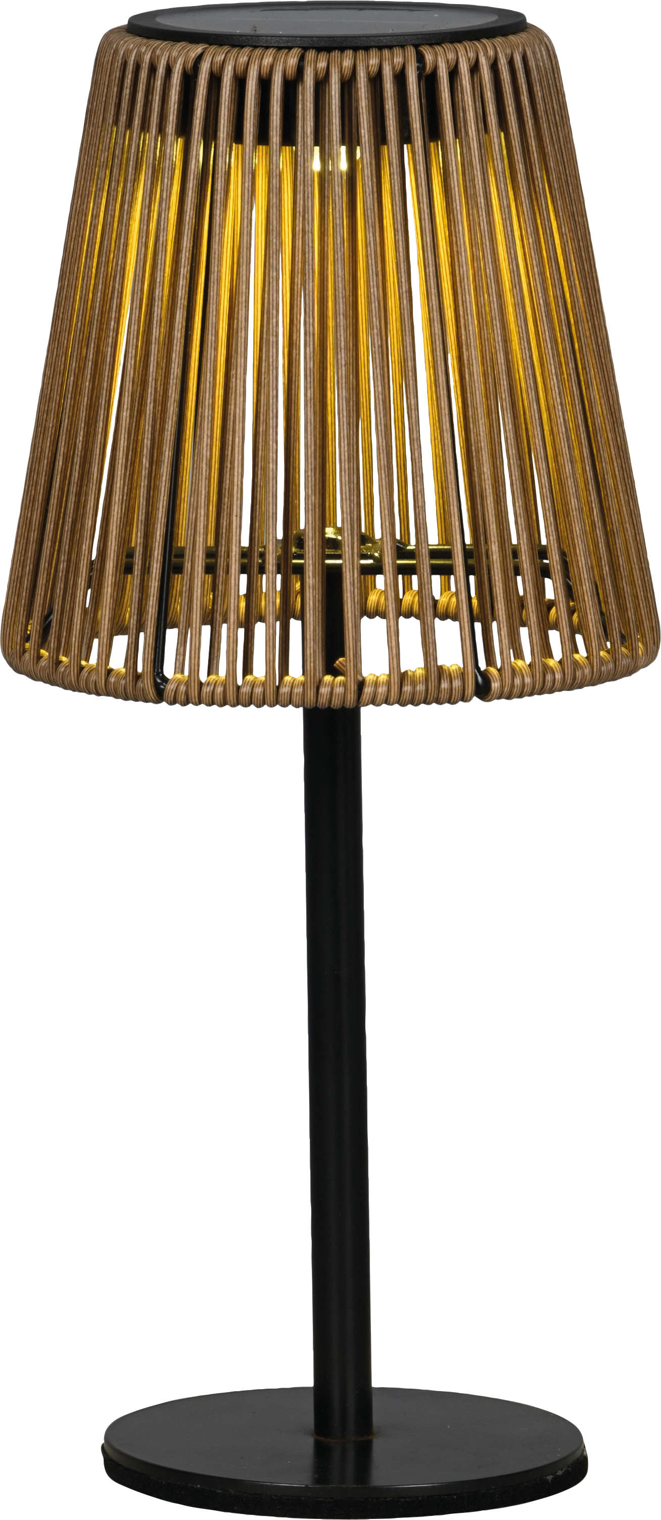 LED Solar-Tischlampe Rattan