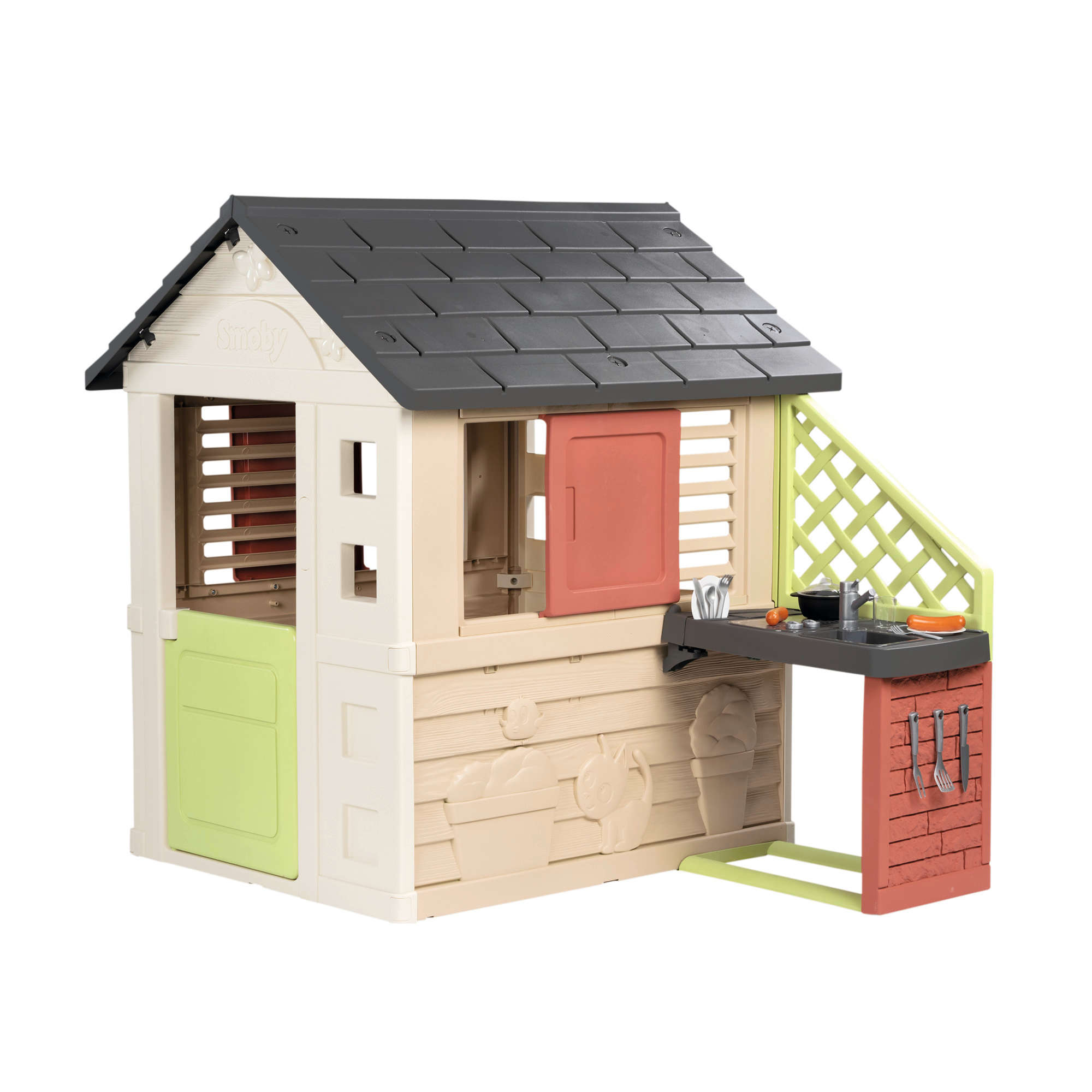 Smoby Life Spielhaus Natur mit Küche