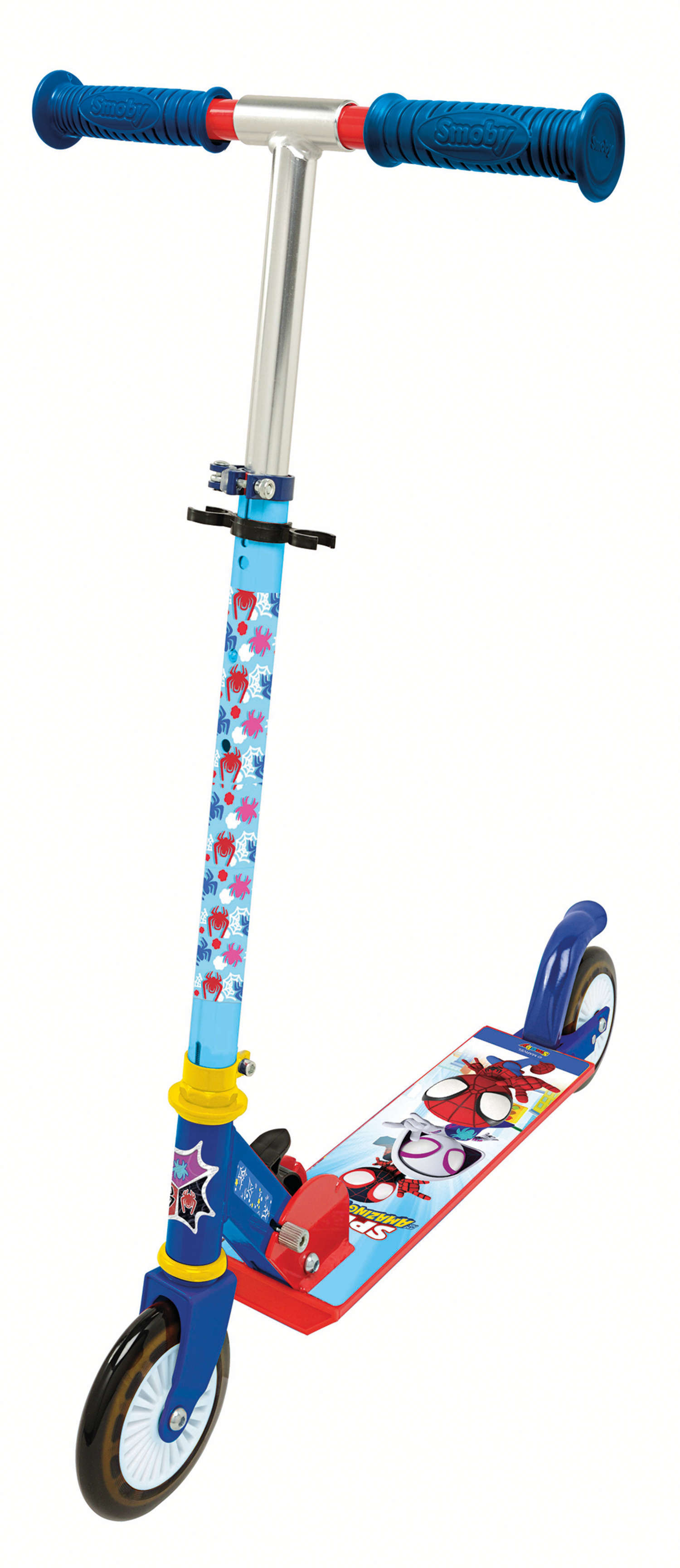 Smoby Faltbarer Kinder-Tretroller Spidey mit Bremse