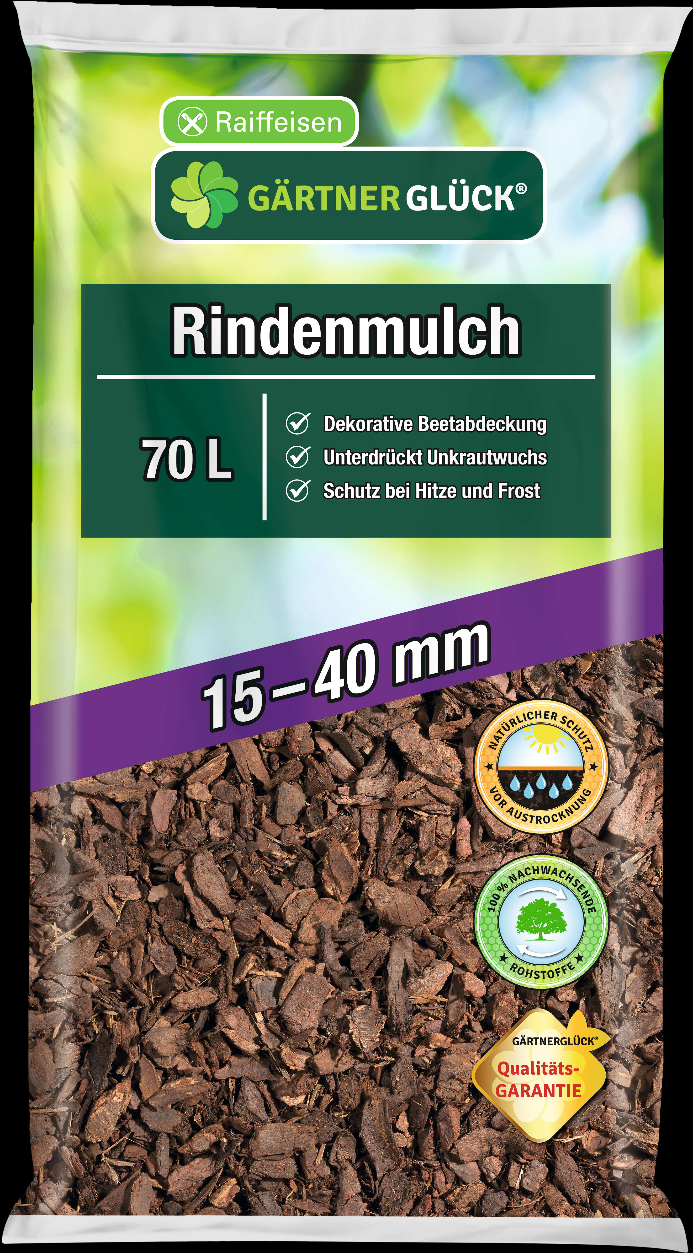 GÄRTNERGLÜCK Rindenmulch 15-40 mm