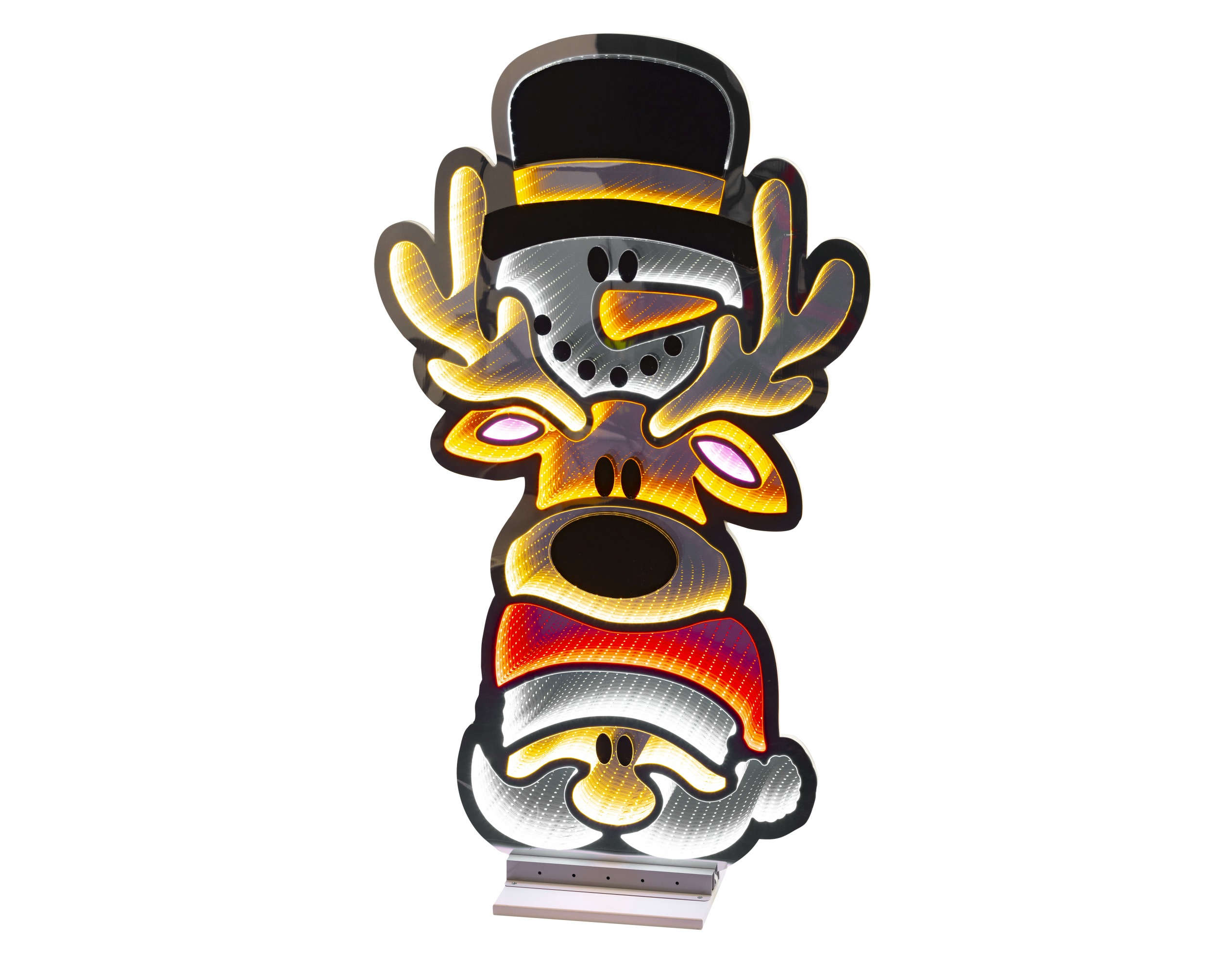 LUMINEO LED Infinity Santa + Schneemann